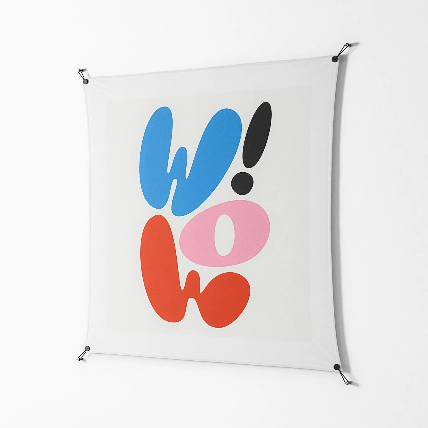 Wow - Work On Wall - Vratislav Pecka - Black - 140 x 140 cm - Image 2