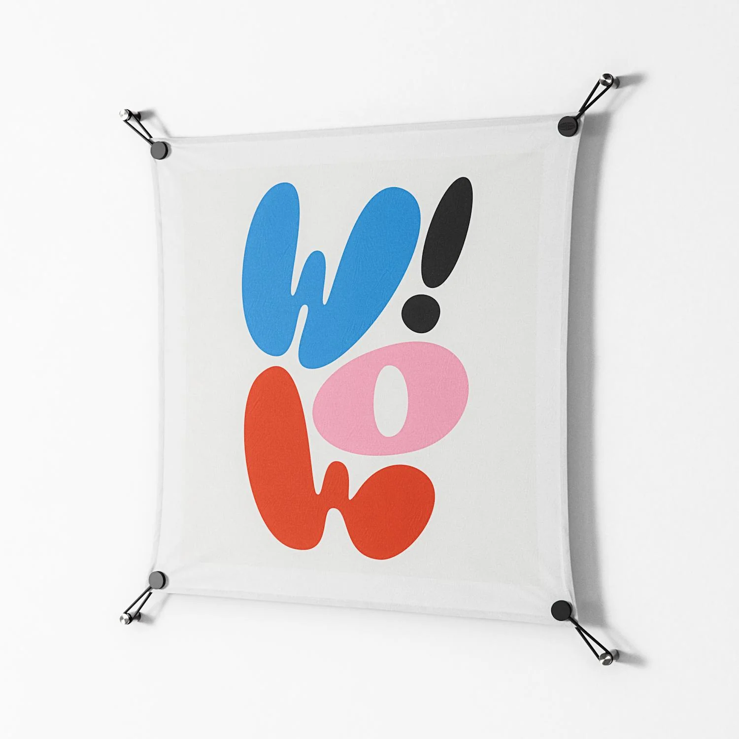 Wow - Work On Wall - Vratislav Pecka - Black - 70 x 70 cm - Image 2