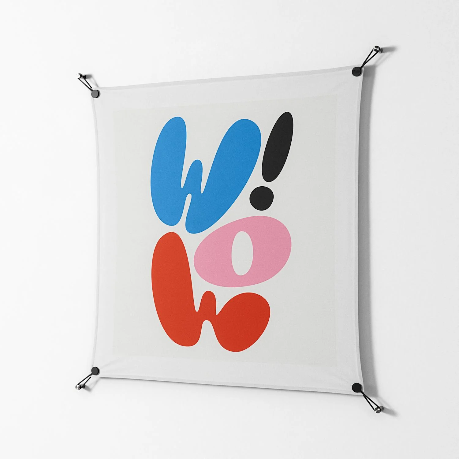 Wow - Work On Wall - Vratislav Pecka - Black - 90 x 90 cm - Image 2