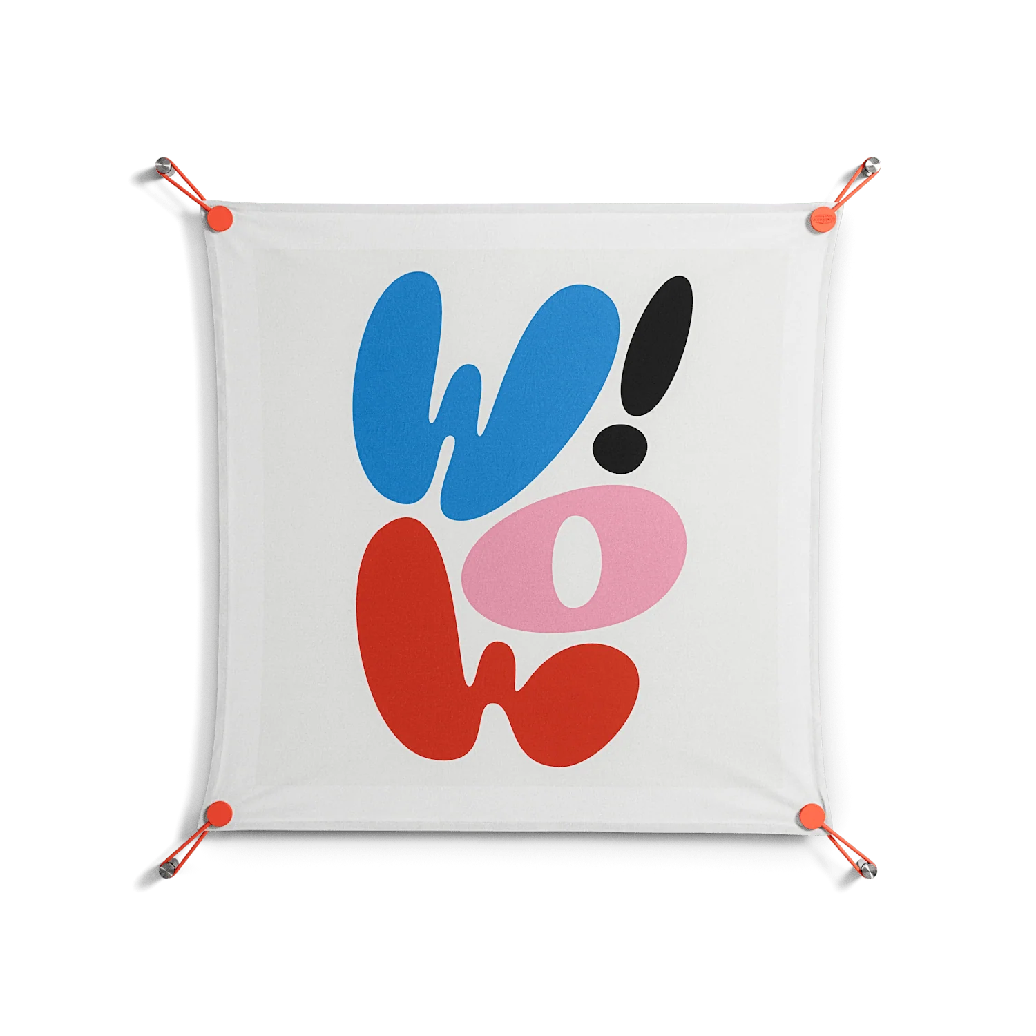 Wow - Work On Wall - Vratislav Pecka - Orange - 70 x 70 cm