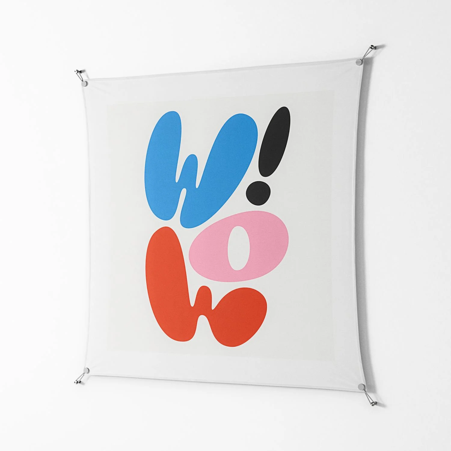 Wow - Work On Wall - Vratislav Pecka - Silver - 140 x 140 cm - Image 2