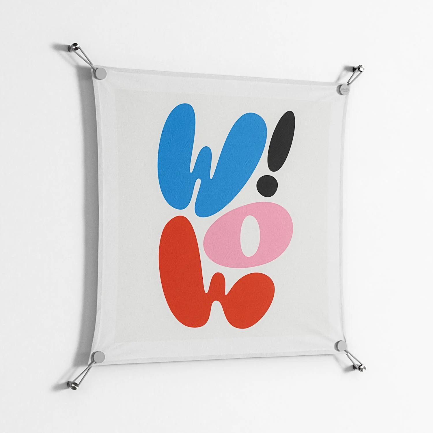 Wow - Work On Wall - Vratislav Pecka - Silver - 70 x 70 cm - Image 2