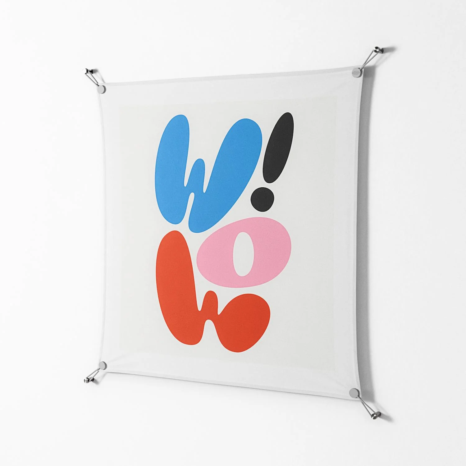 Wow - Work On Wall - Vratislav Pecka - Silver - 90 x 90 cm - Image 2