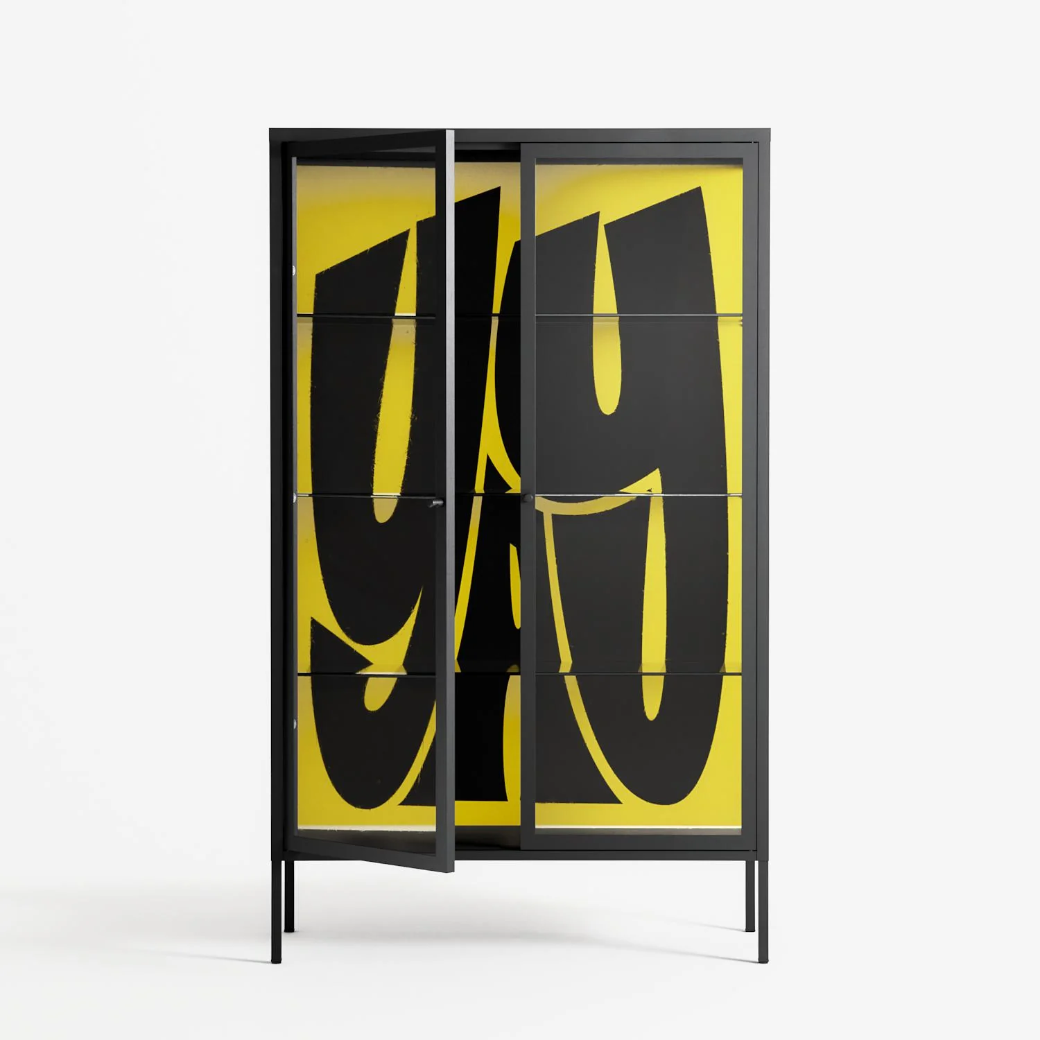 Yay - Cabinet - Vratislav Pecka - Antracite - Clear glass - Image 2