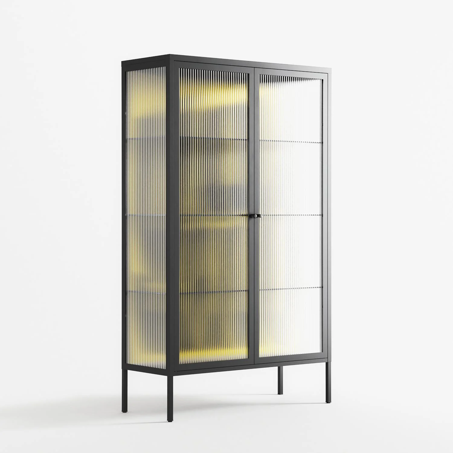 Yay - Cabinet - Vratislav Pecka - Antracite - Reeded glass - Image 4