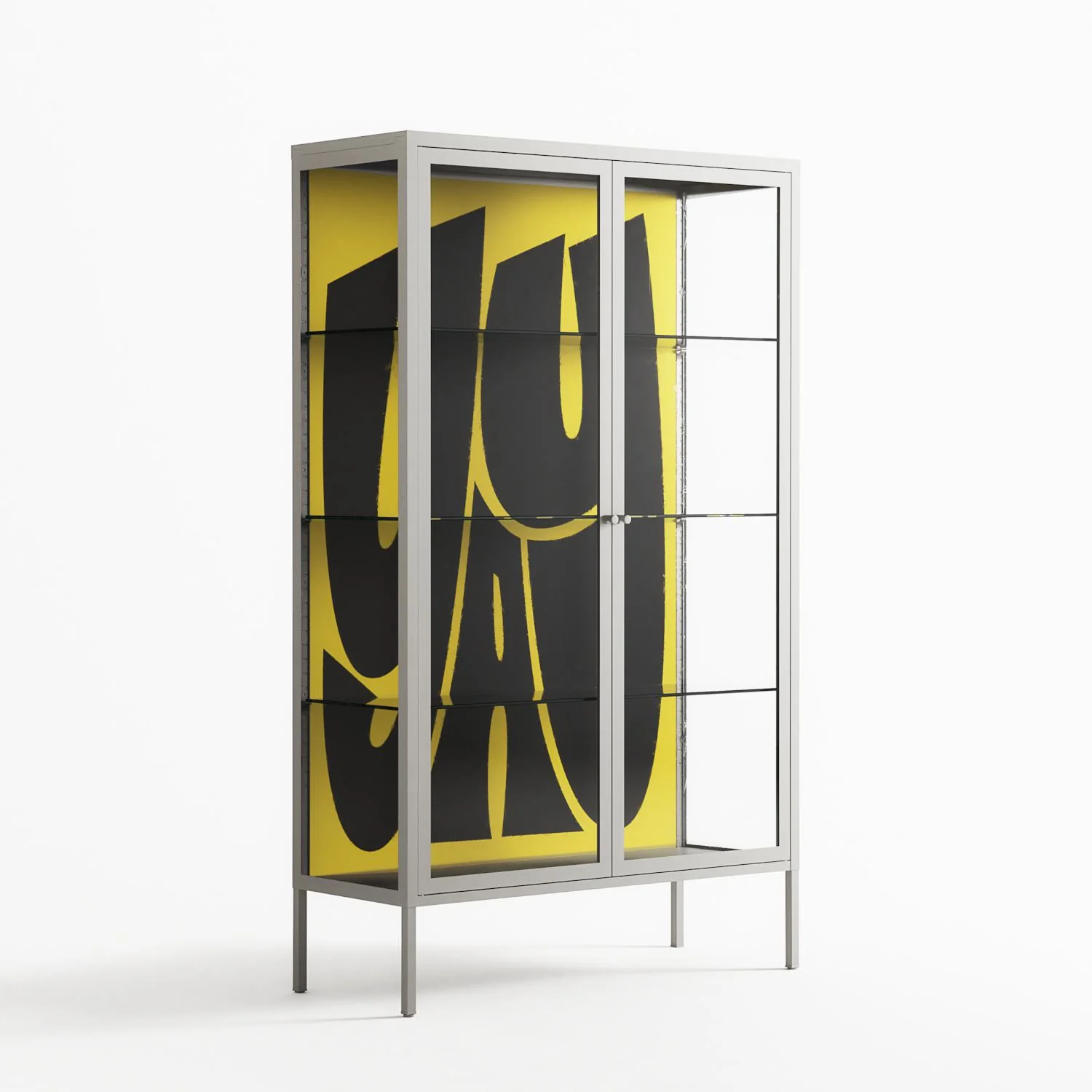 Yay - Cabinet - Vratislav Pecka - Chalk - Clear glass - Image 4