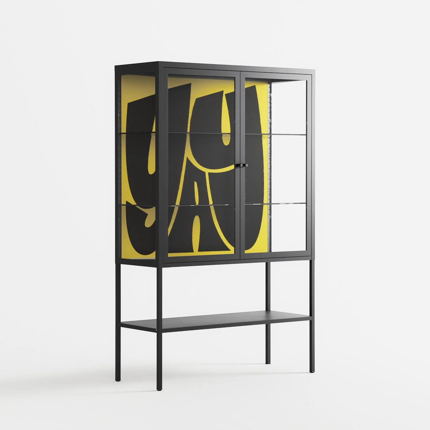 Yay - Loft Cabinet - Vratislav Pecka - Antracite - Clear glass - Image 4