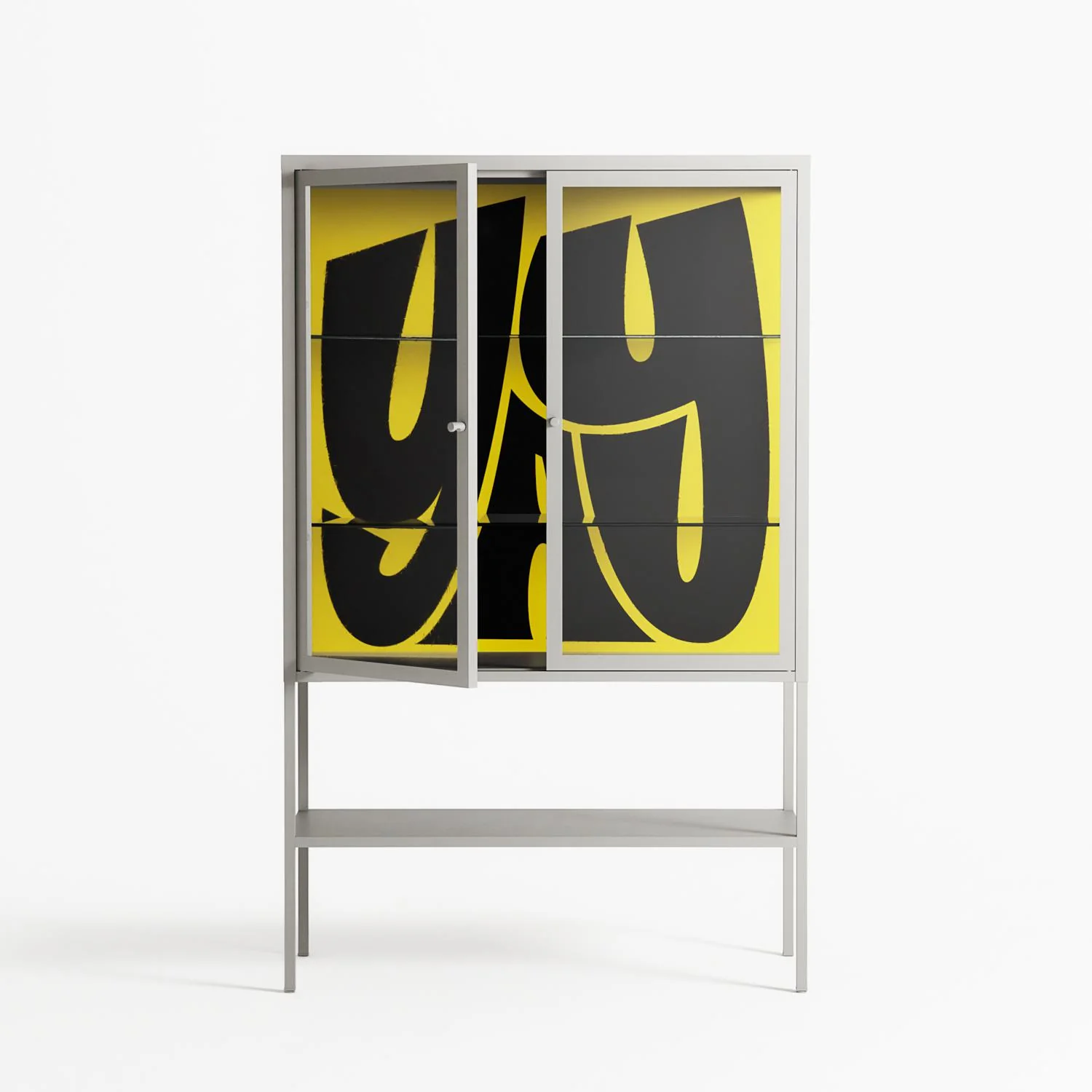 Yay - Loft Cabinet - Vratislav Pecka - Chalk - Clear glass - Image 2