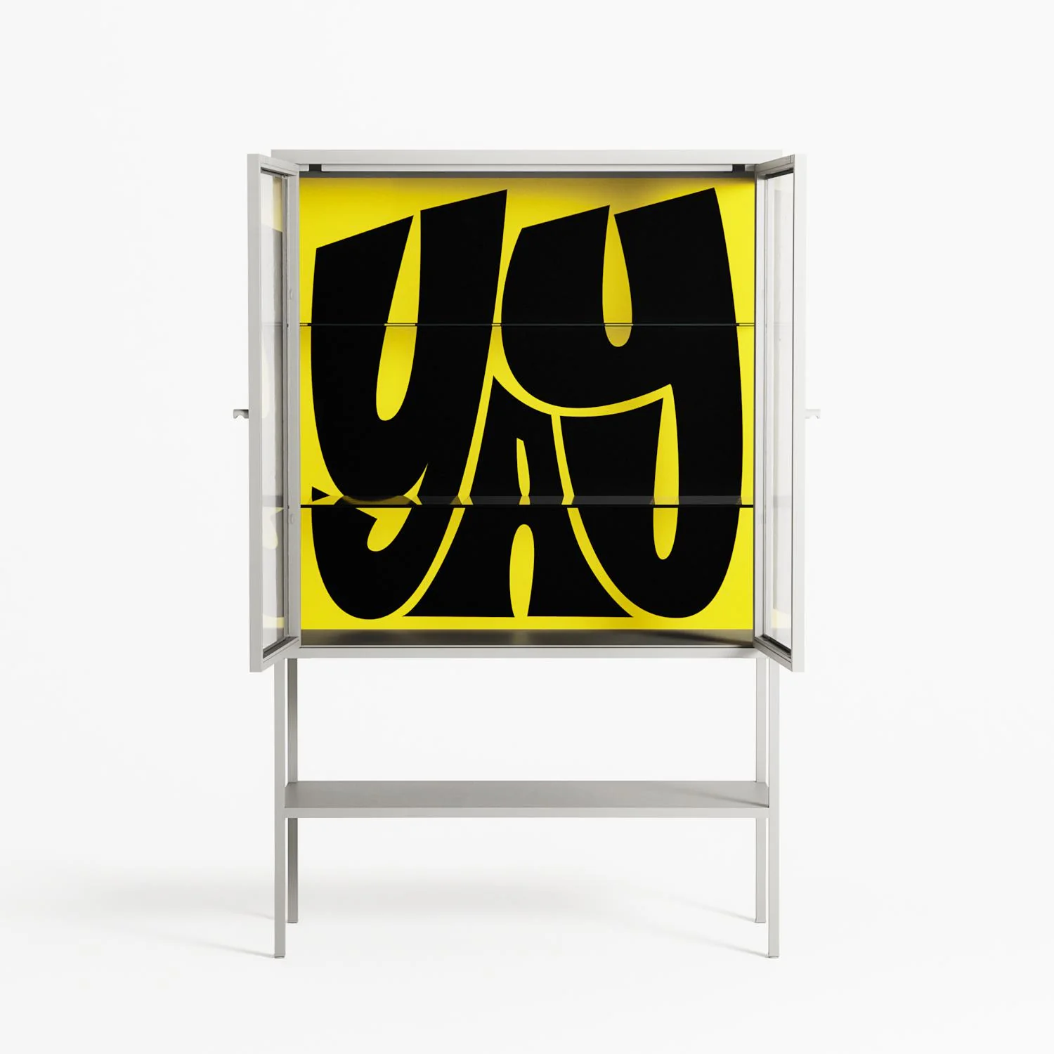 Yay - Loft Cabinet - Vratislav Pecka - Chalk - Clear glass - Image 3