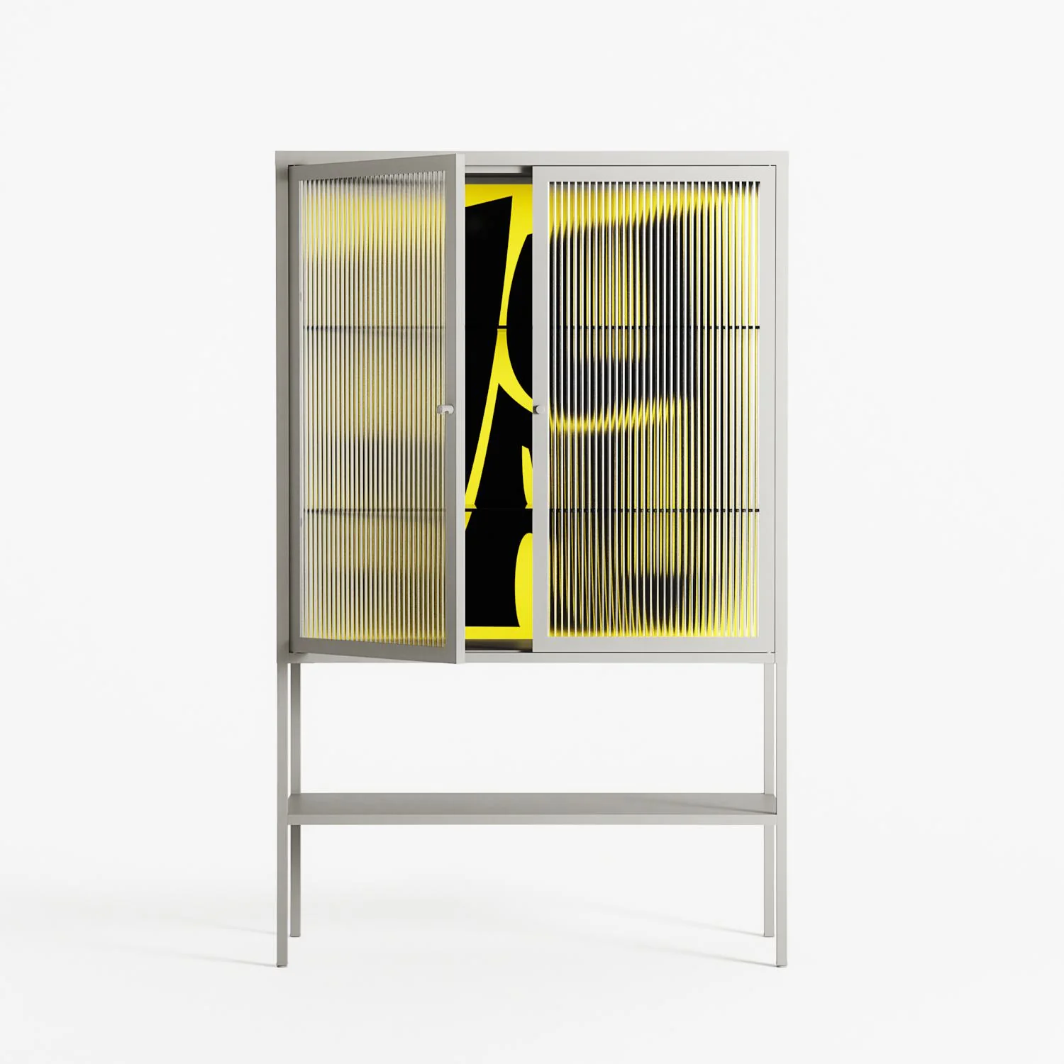 Yay - Loft Cabinet - Vratislav Pecka - Chalk - Reeded glass - Image 2