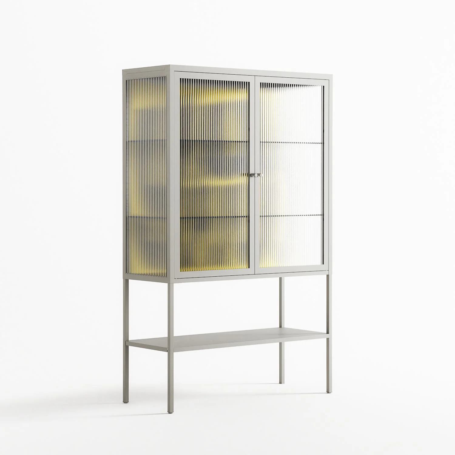 Yay - Loft Cabinet - Vratislav Pecka - Chalk - Reeded glass - Image 4