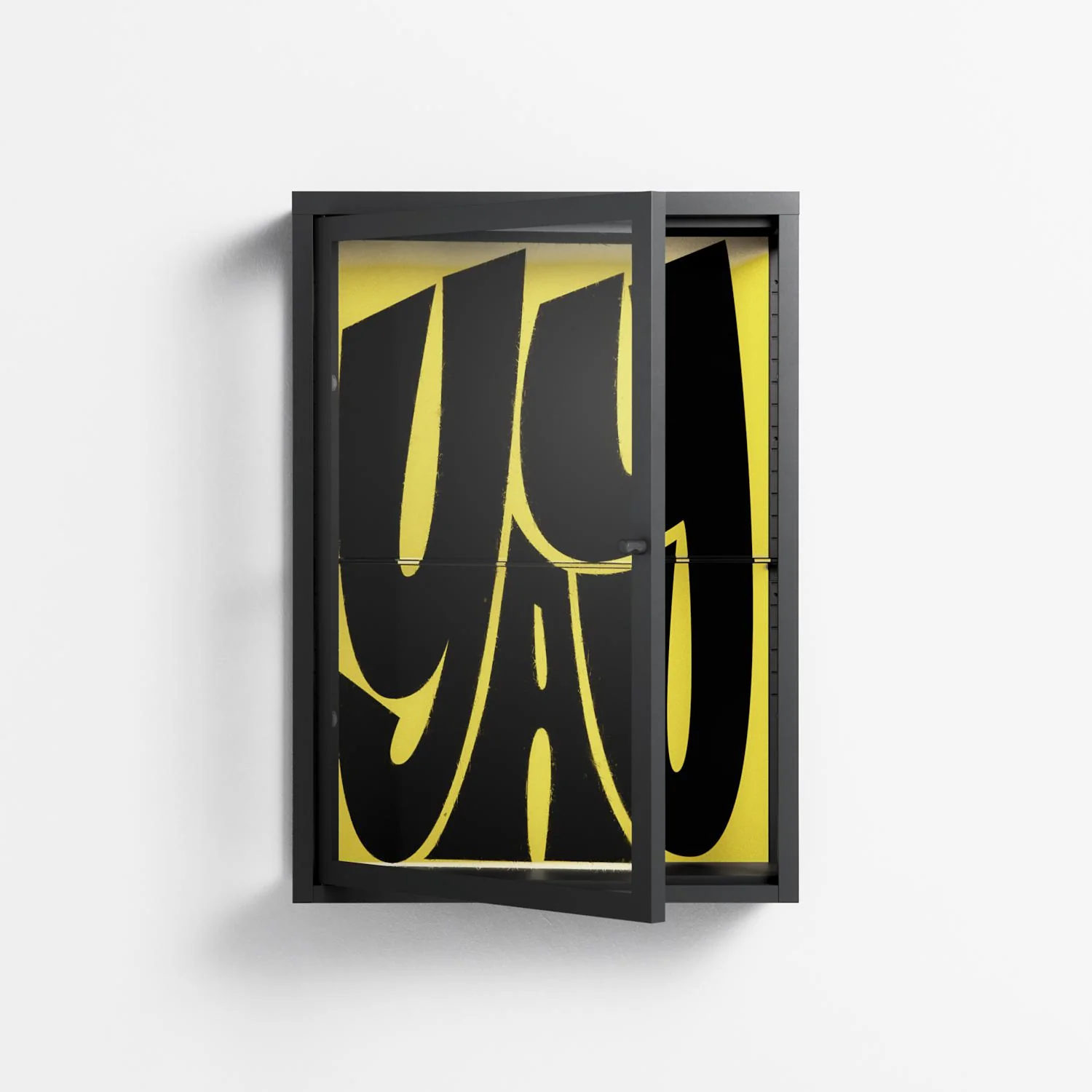 Yay - Wall Cabinet - Vratislav Pecka - Antracite - Clear glass - Image 2