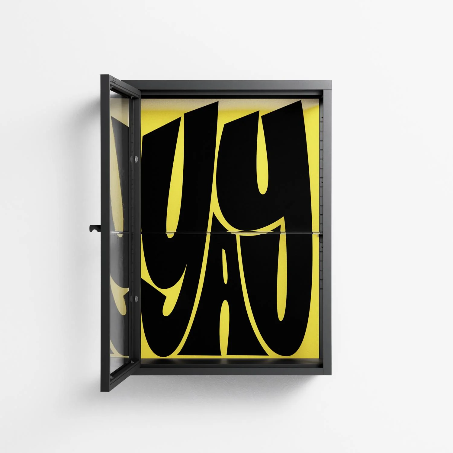 Yay - Wall Cabinet - Vratislav Pecka - Antracite - Clear glass - Image 3
