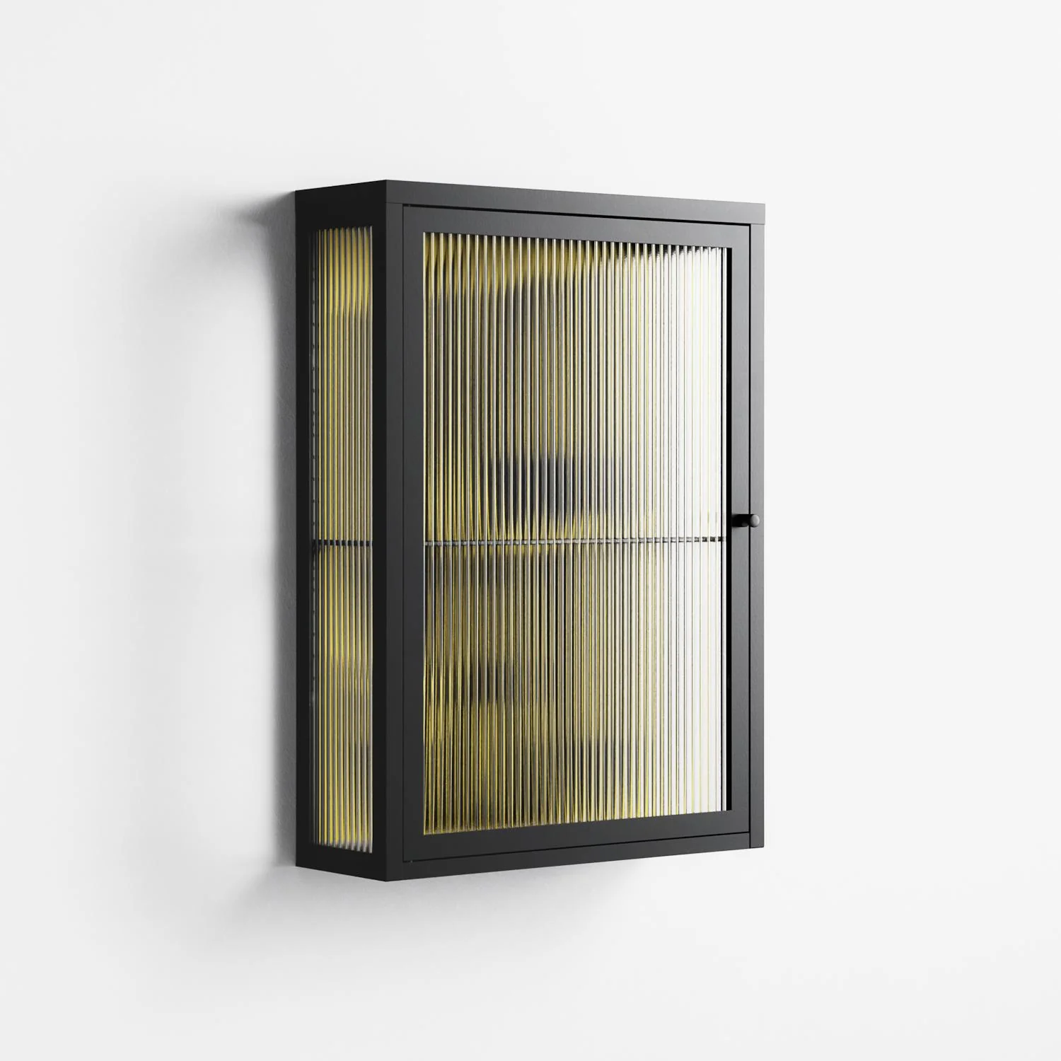 Yay - Wall Cabinet - Vratislav Pecka - Antracite - Reeded glass - Image 4