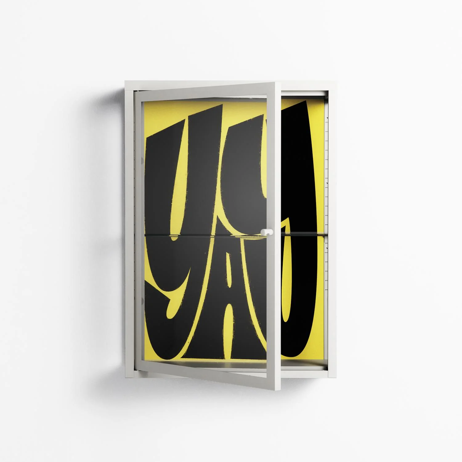Yay - Wall Cabinet - Vratislav Pecka - Chalk - Clear glass - Image 2