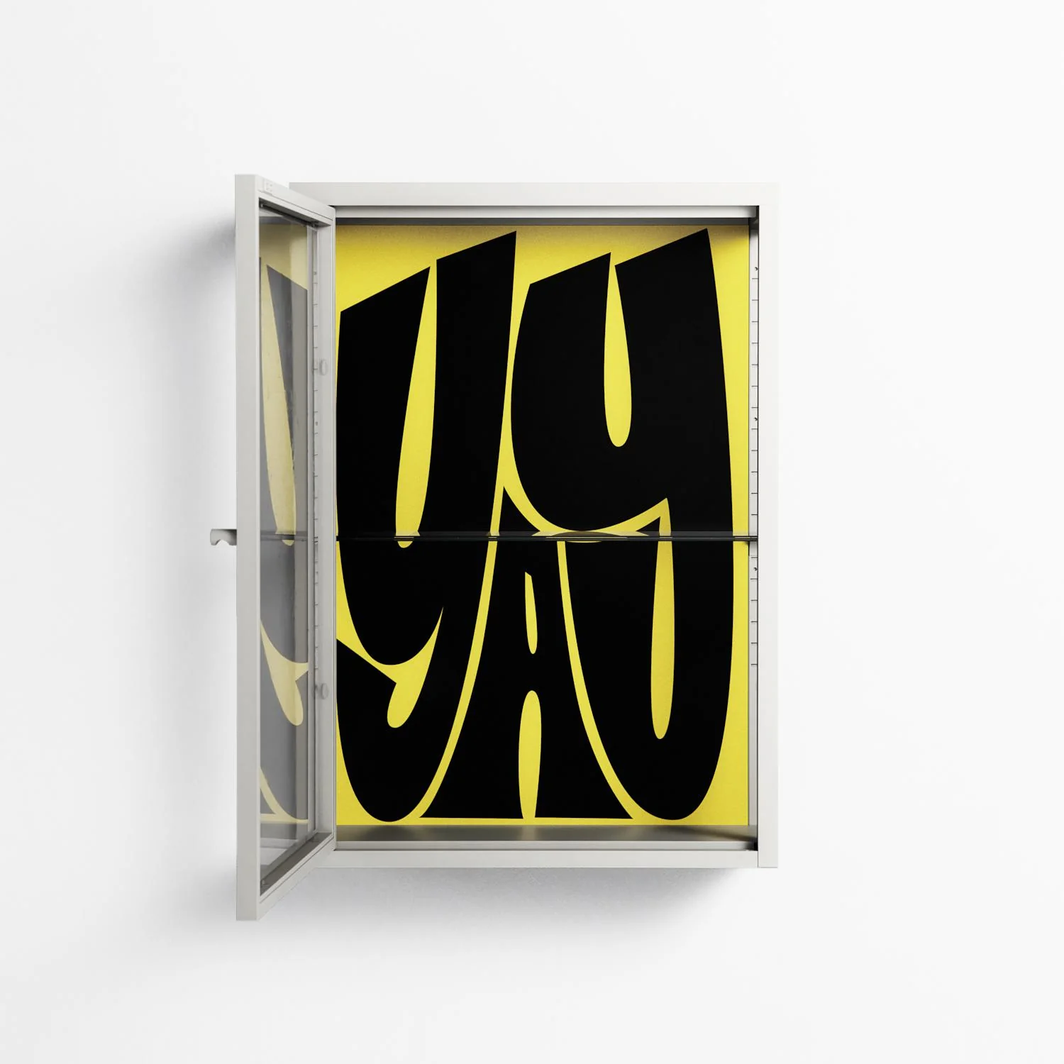 Yay - Wall Cabinet - Vratislav Pecka - Chalk - Clear glass - Image 3