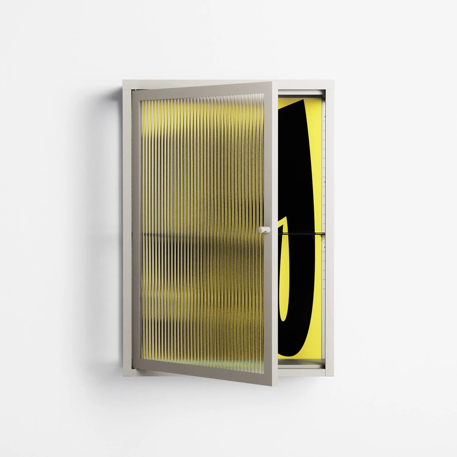 Yay - Wall Cabinet - Vratislav Pecka - Pebble - Reeded glass - Image 2