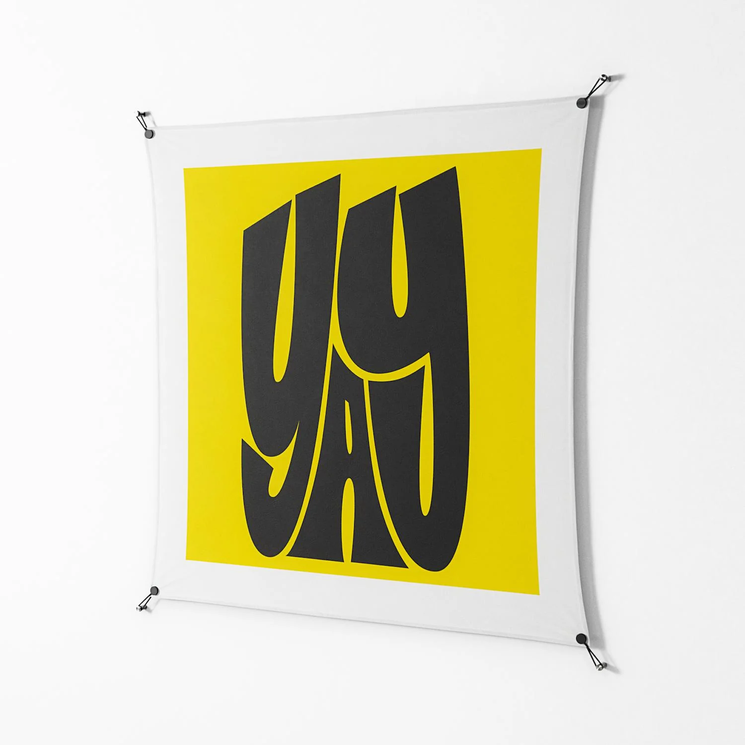 Yay - Work On Wall - Vratislav Pecka - Black - 140 x 140 cm - Image 2