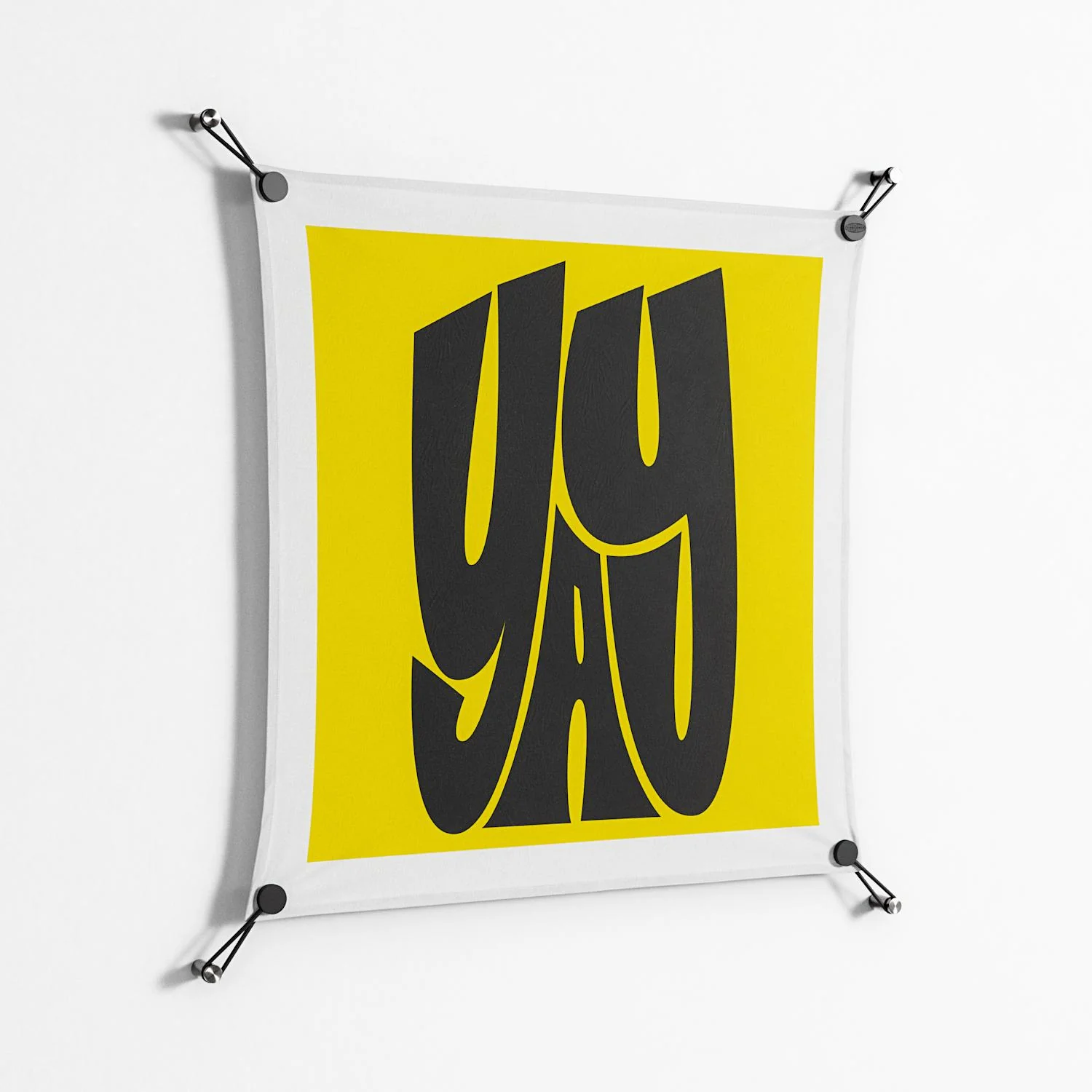 Yay - Work On Wall - Vratislav Pecka - Black - 70 x 70 cm - Image 2