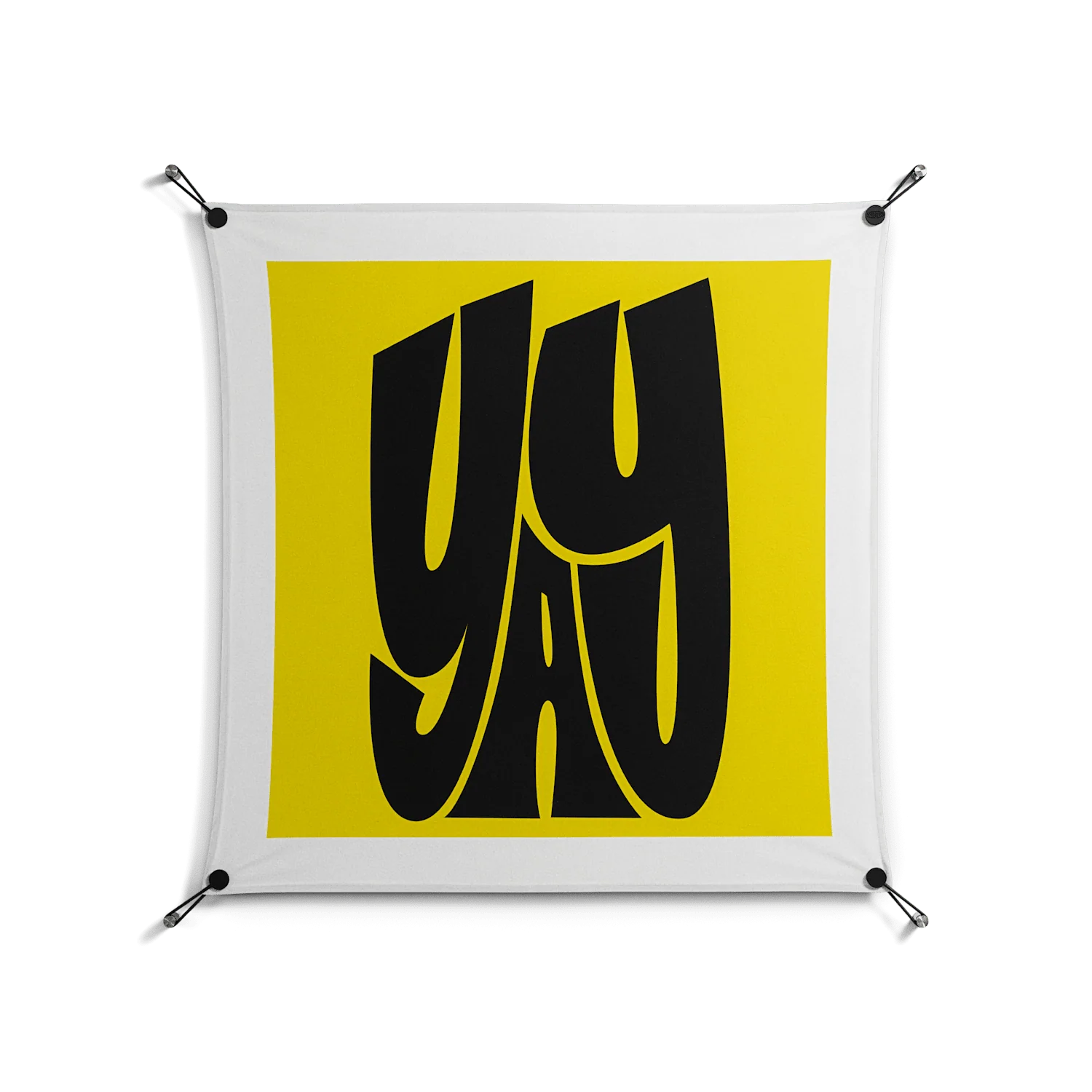 Yay - Work On Wall - Vratislav Pecka - Black - 90 x 90 cm