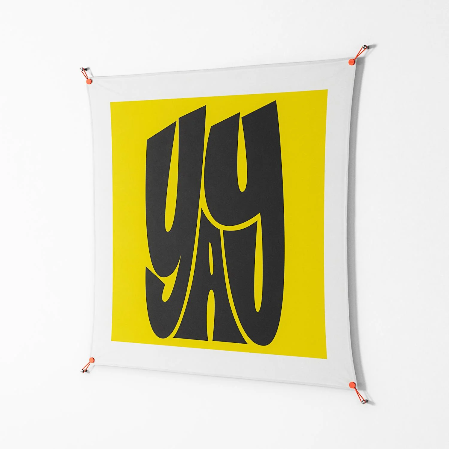 Yay - Work On Wall - Vratislav Pecka - Orange - 140 x 140 cm - Image 2
