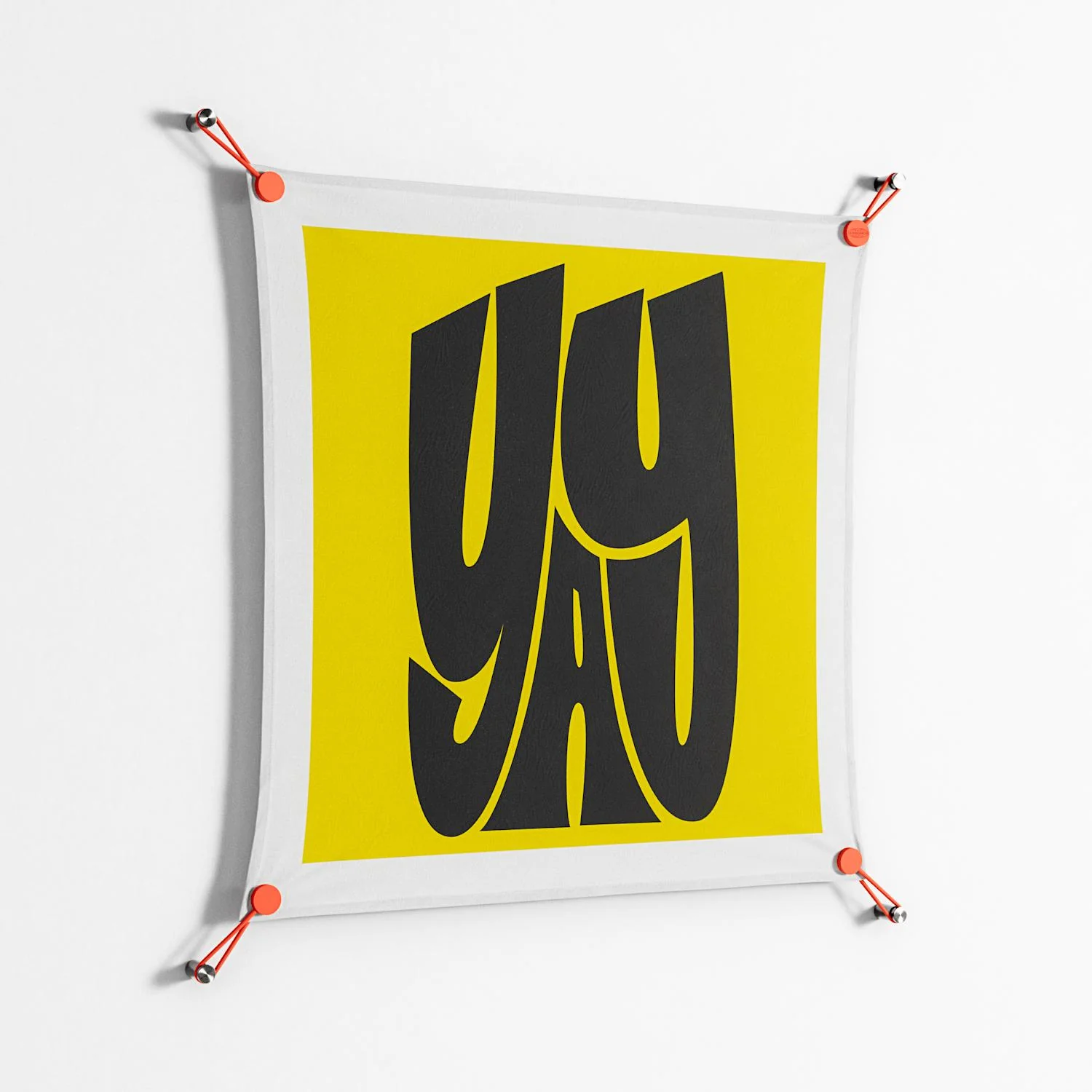 Yay - Work On Wall - Vratislav Pecka - Orange - 70 x 70 cm - Image 2