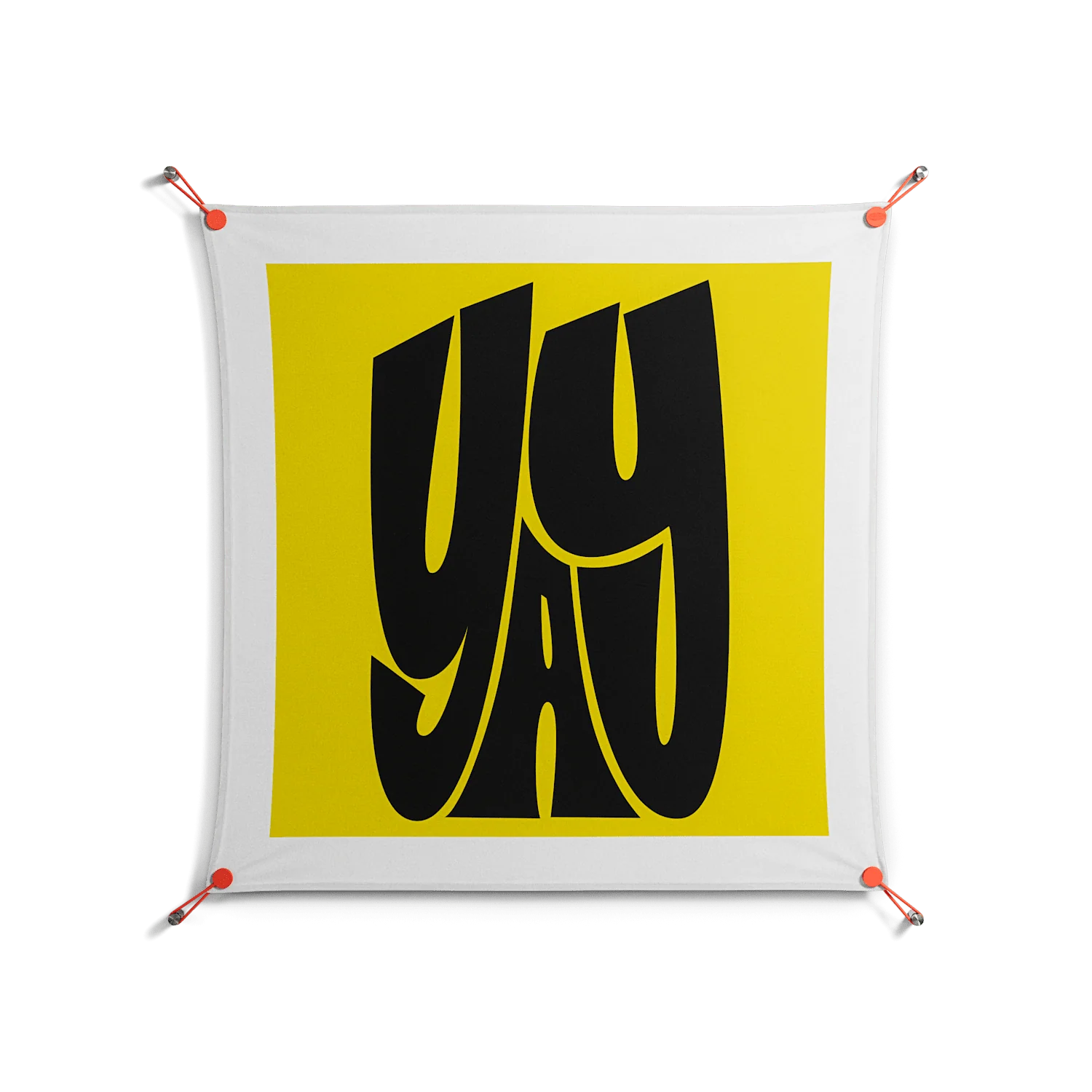 Yay - Work On Wall - Vratislav Pecka - Orange - 90 x 90 cm