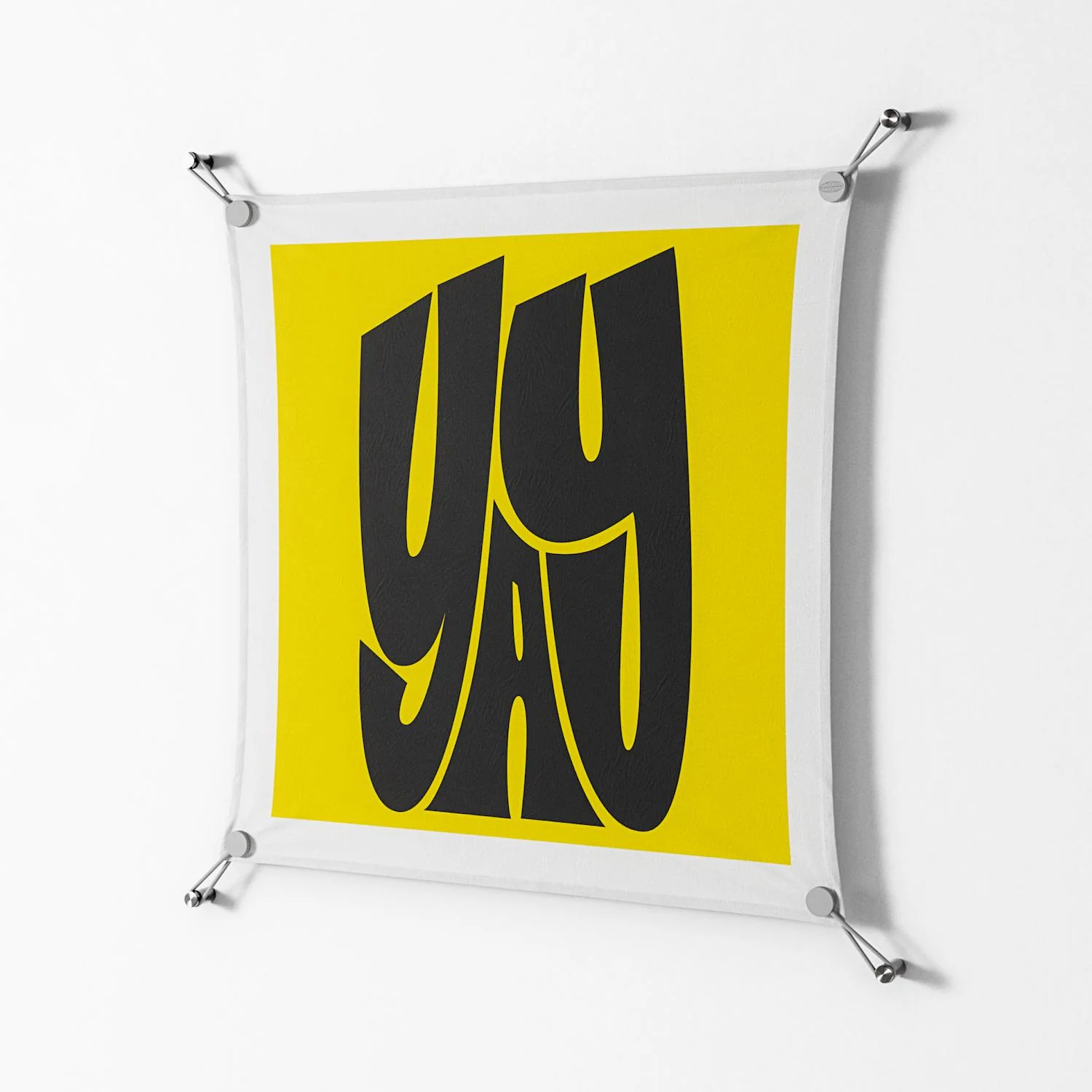 Yay - Work On Wall - Vratislav Pecka - Silver - 70 x 70 cm - Image 2