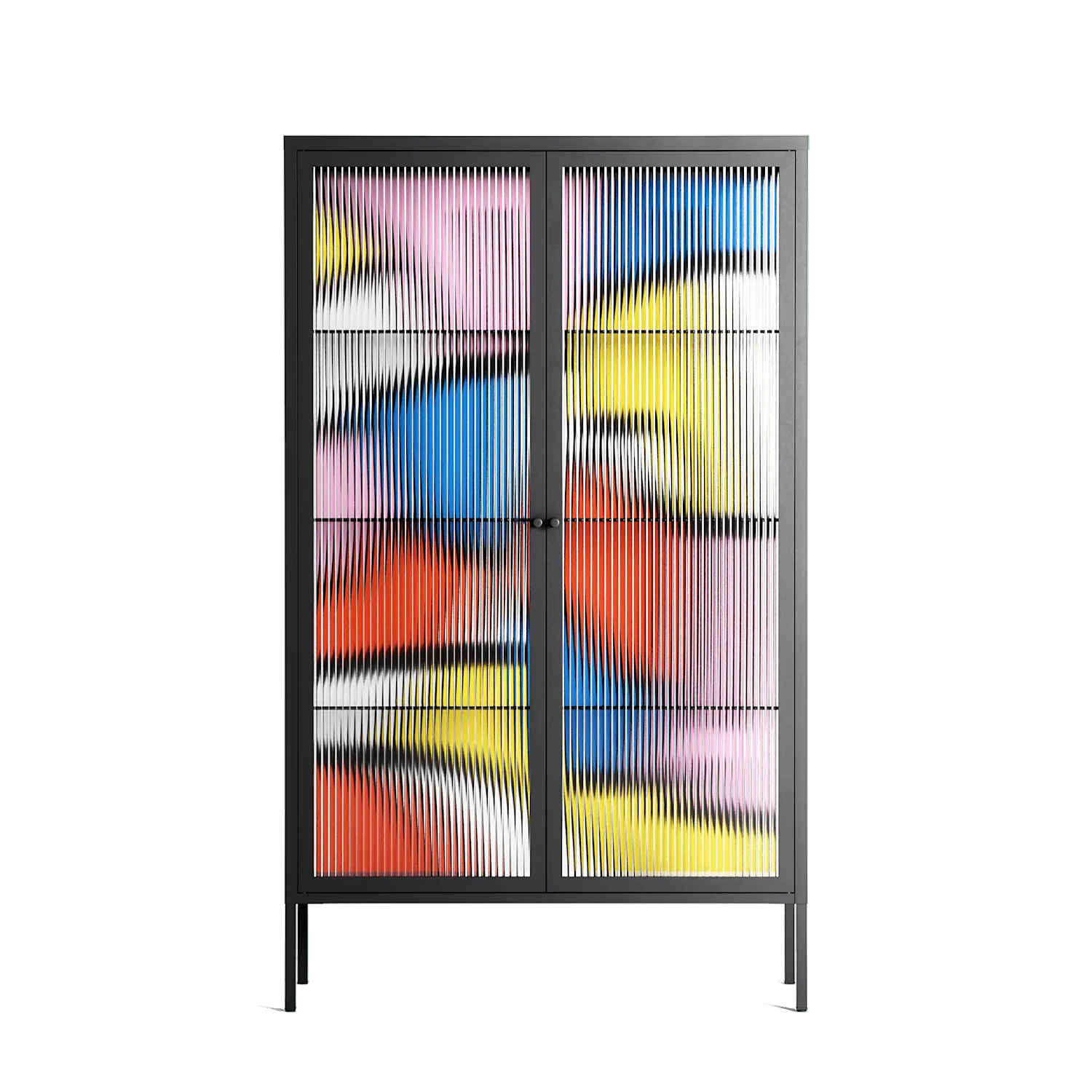 Yo - Cabinet - Vratislav Pecka - Antracite - Reeded glass