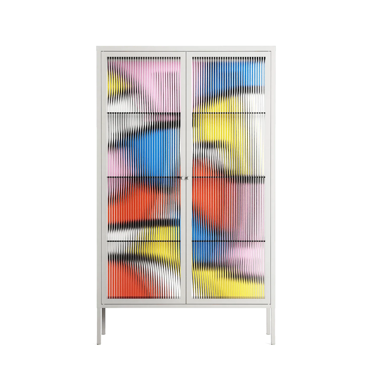 Yo - Cabinet - Vratislav Pecka - Chalk - Reeded glass