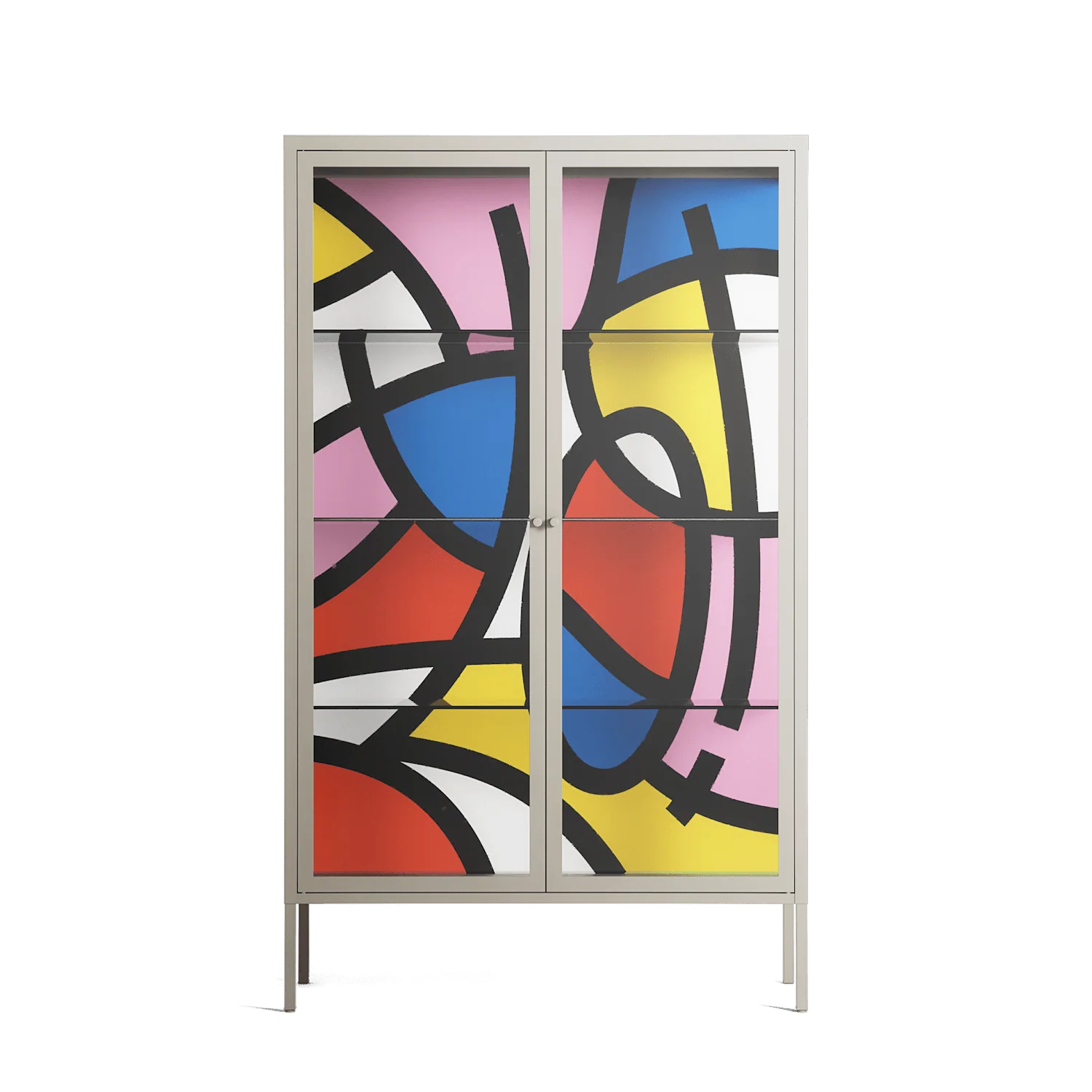 Yo - Cabinet - Vratislav Pecka - Pebble - Clear glass
