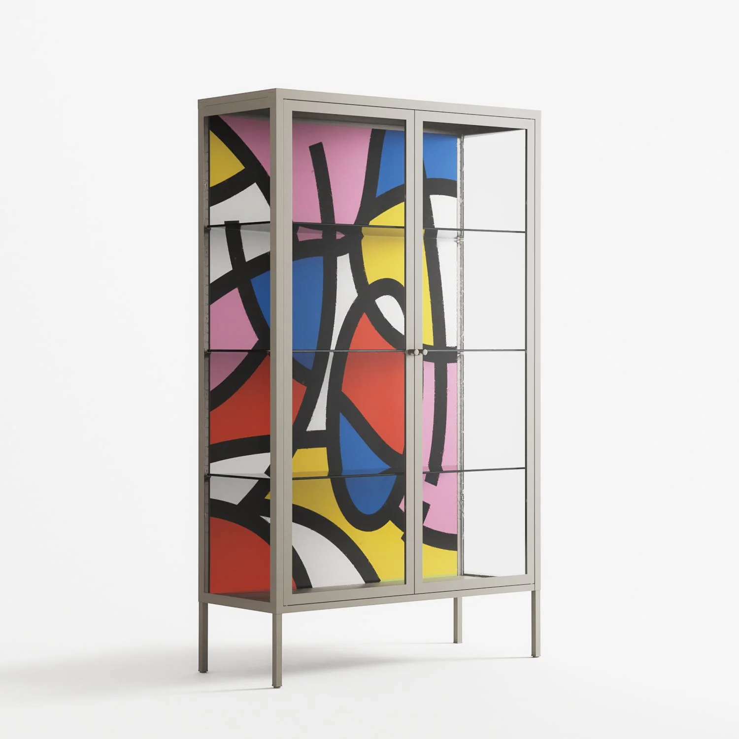 Yo - Cabinet - Vratislav Pecka - Pebble - Clear glass - Image 4