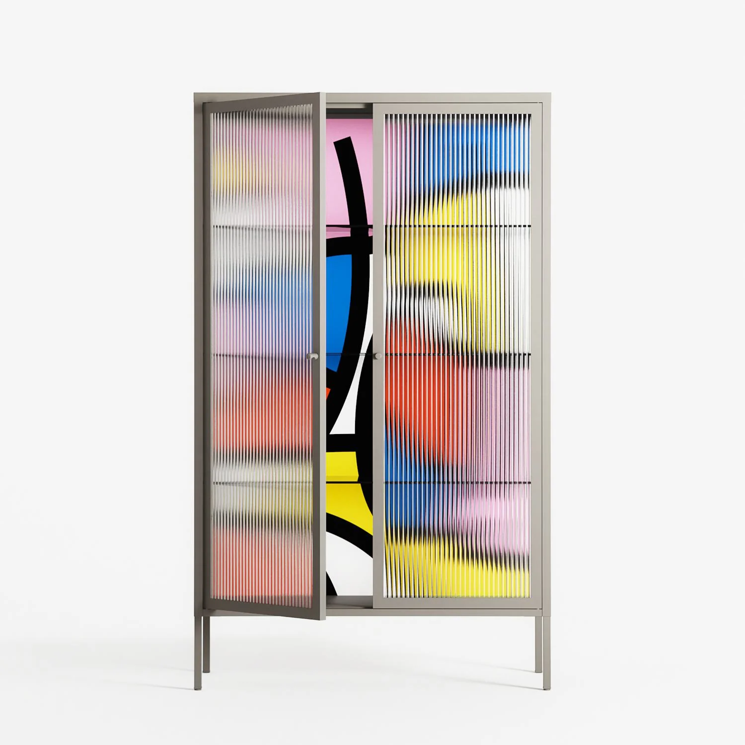 Yo - Cabinet - Vratislav Pecka - Pebble - Reeded glass - Image 2