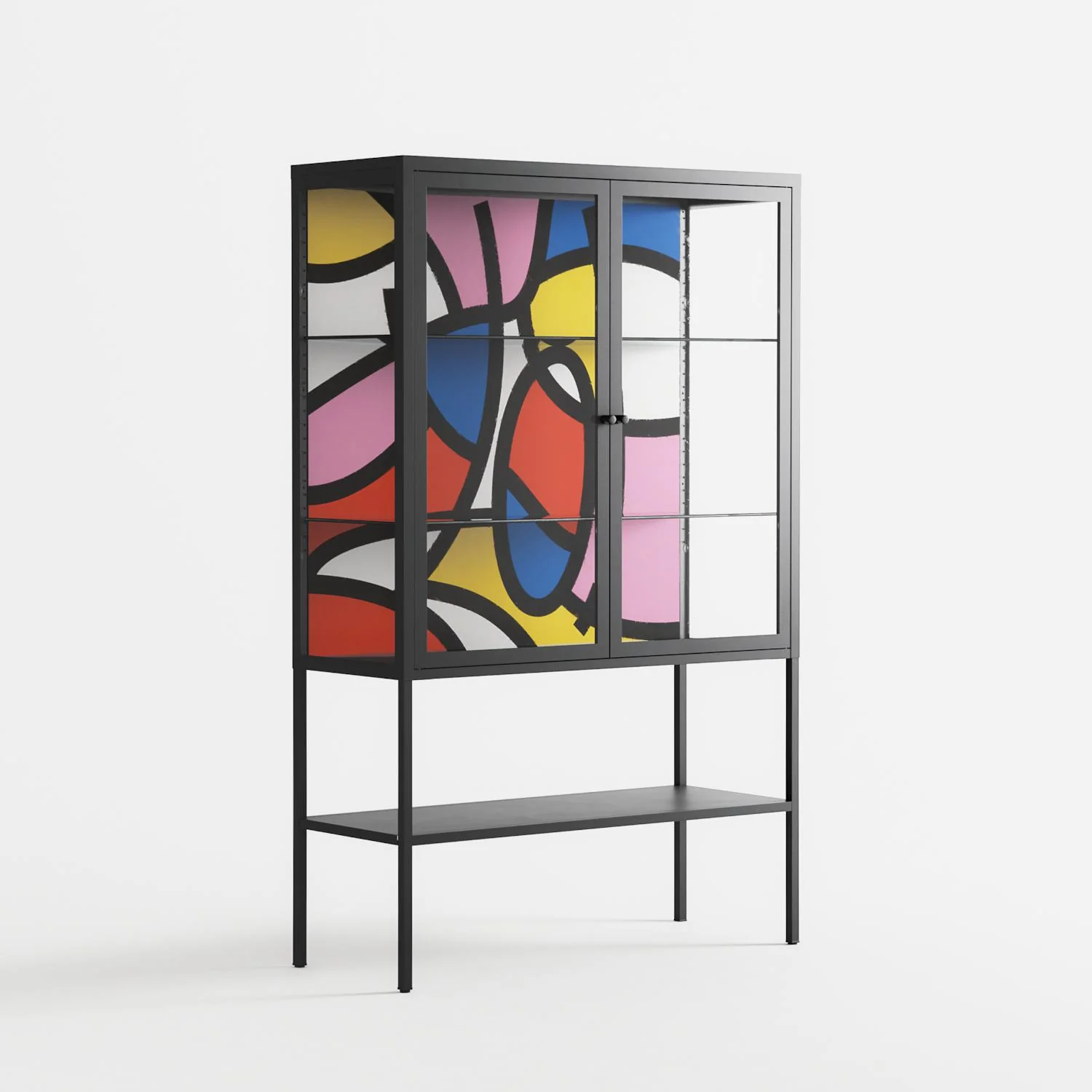 Yo - Loft Cabinet - Vratislav Pecka - Antracite - Clear glass - Image 4