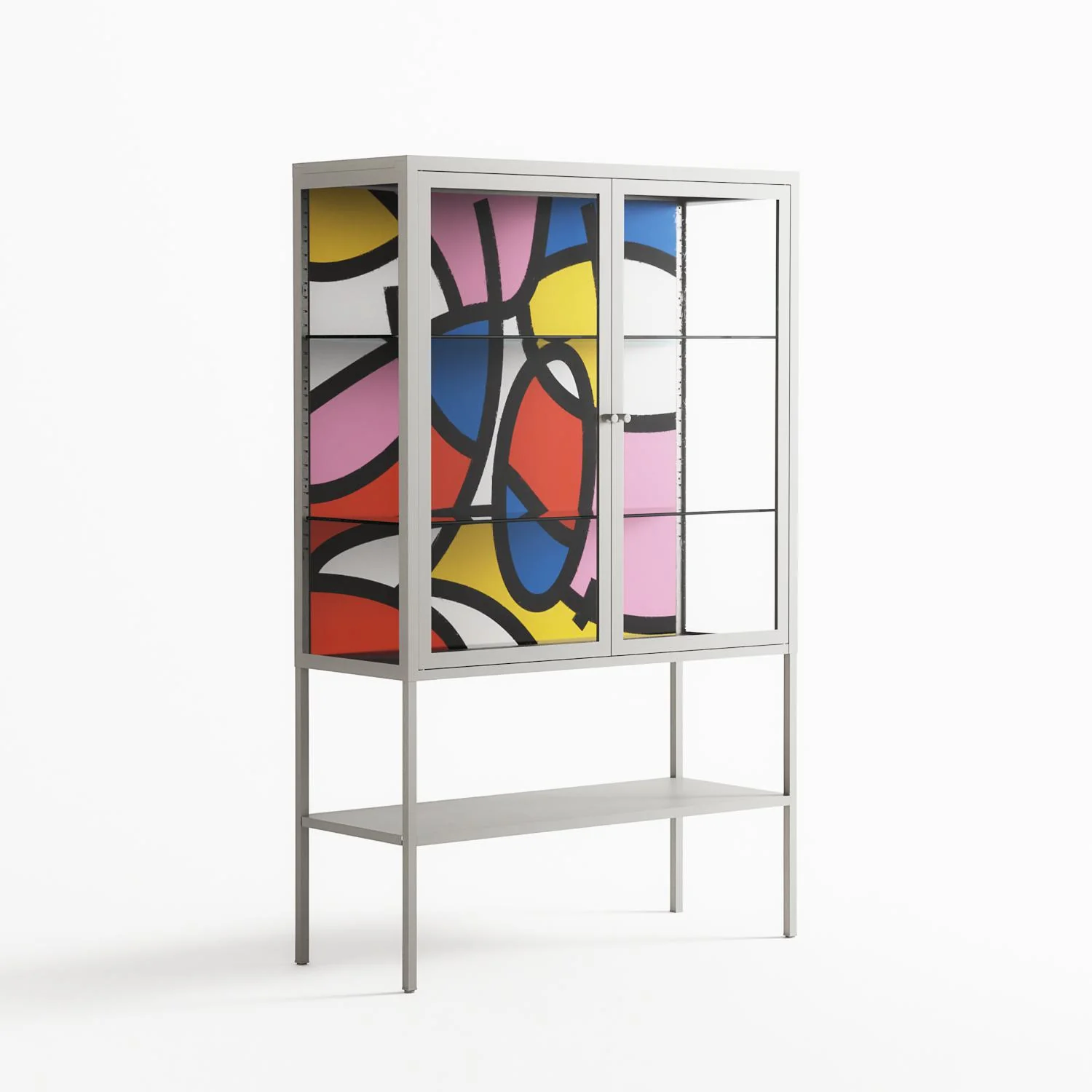 Yo - Loft Cabinet - Vratislav Pecka - Chalk - Clear glass - Image 4