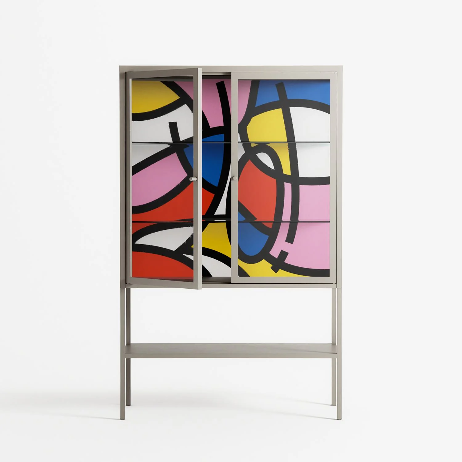 Yo - Loft Cabinet - Vratislav Pecka - Pebble - Clear glass - Image 2