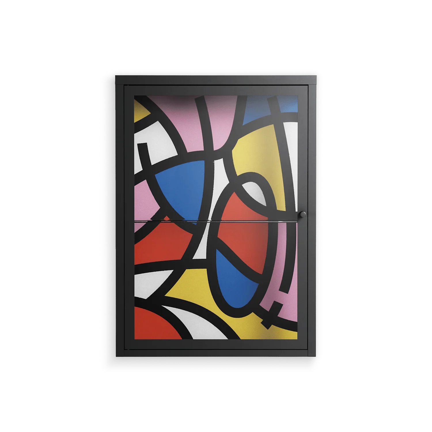 Yo - Wall Cabinet - Vratislav Pecka - Antracite - Clear glass