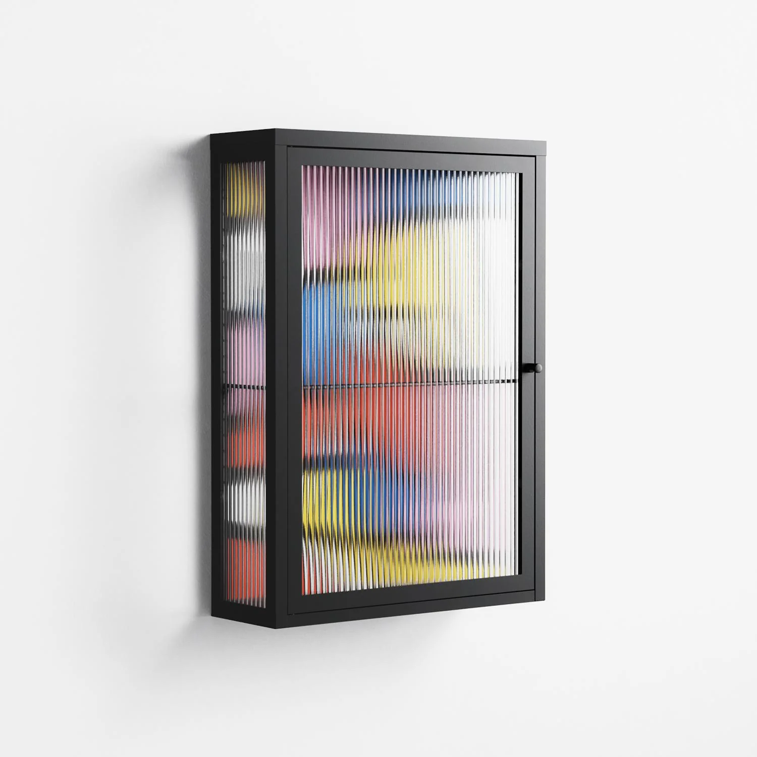 Yo - Wall Cabinet - Vratislav Pecka - Antracite - Reeded glass - Image 4