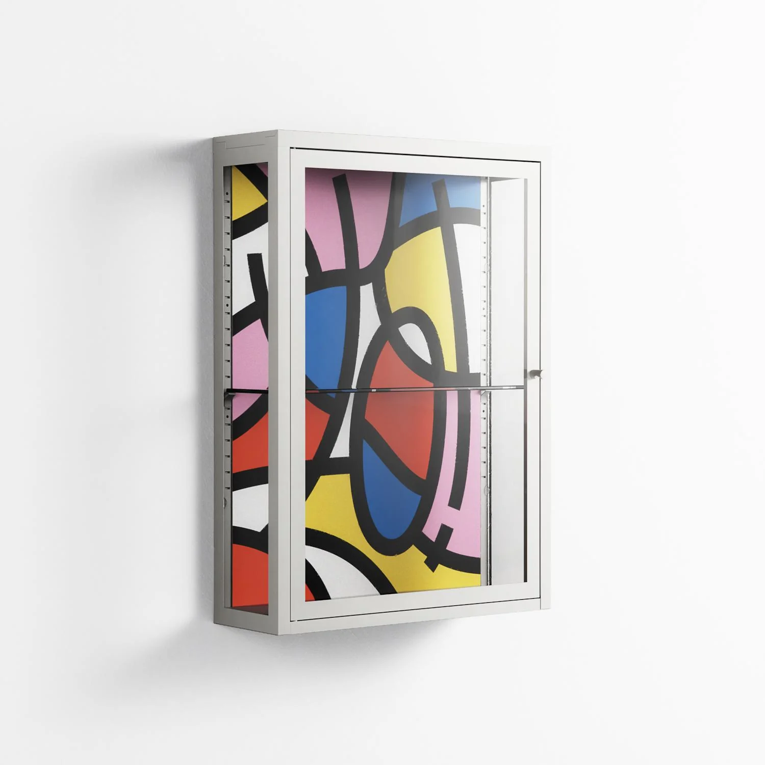 Yo - Wall Cabinet - Vratislav Pecka - Chalk - Clear glass - Image 4