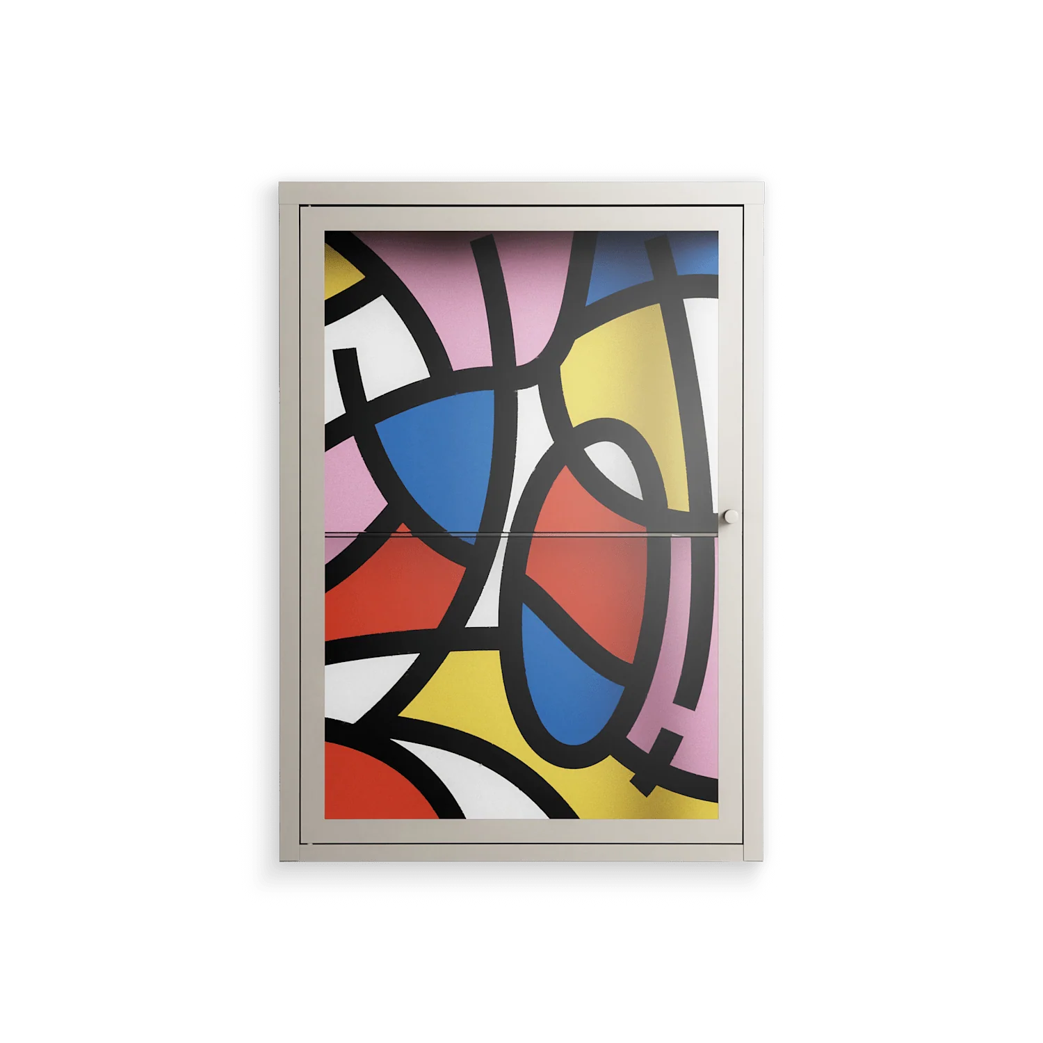 Yo - Wall Cabinet - Vratislav Pecka - Pebble - Clear glass