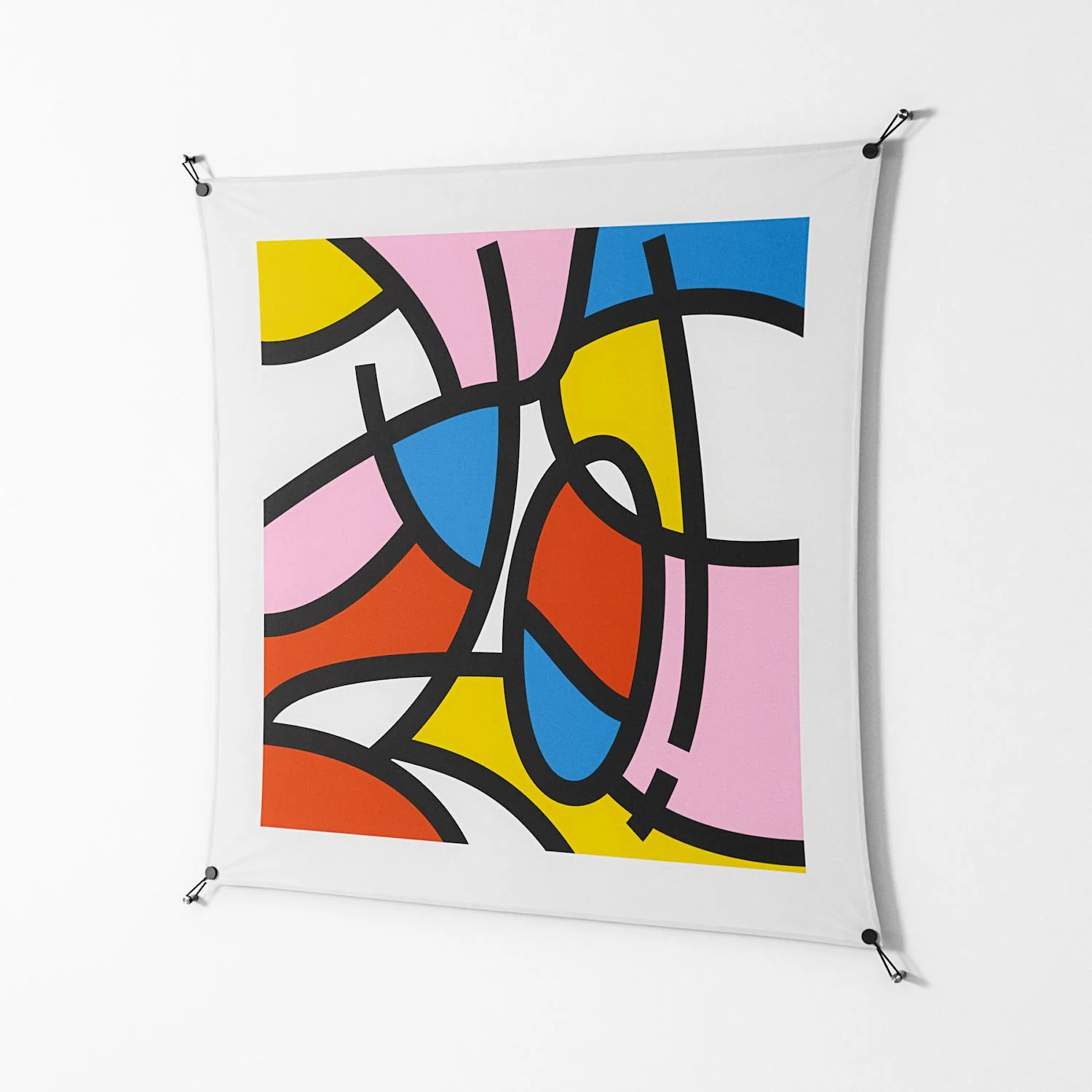 Yo - Work On Wall - Vratislav Pecka - Black - 140 x 140 cm - Image 2