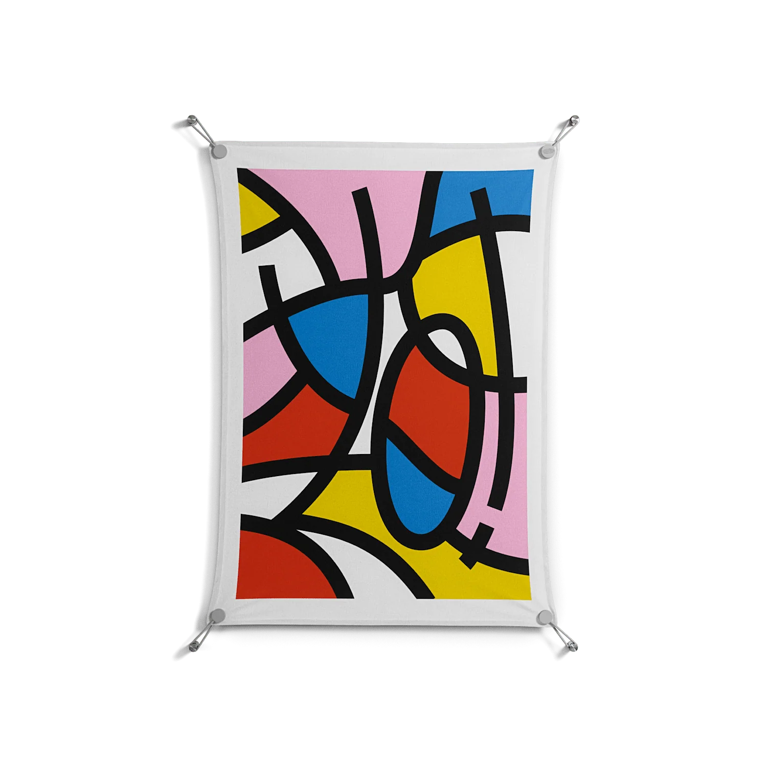 Yo - Work On Wall - Vratislav Pecka - Silver - 70 x 100 cm