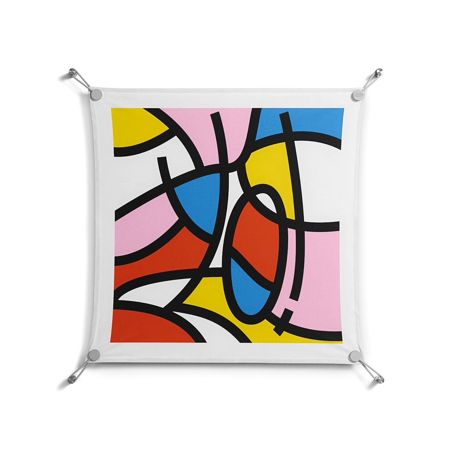 Yo - Work On Wall - Vratislav Pecka - Silver - 70 x 70 cm