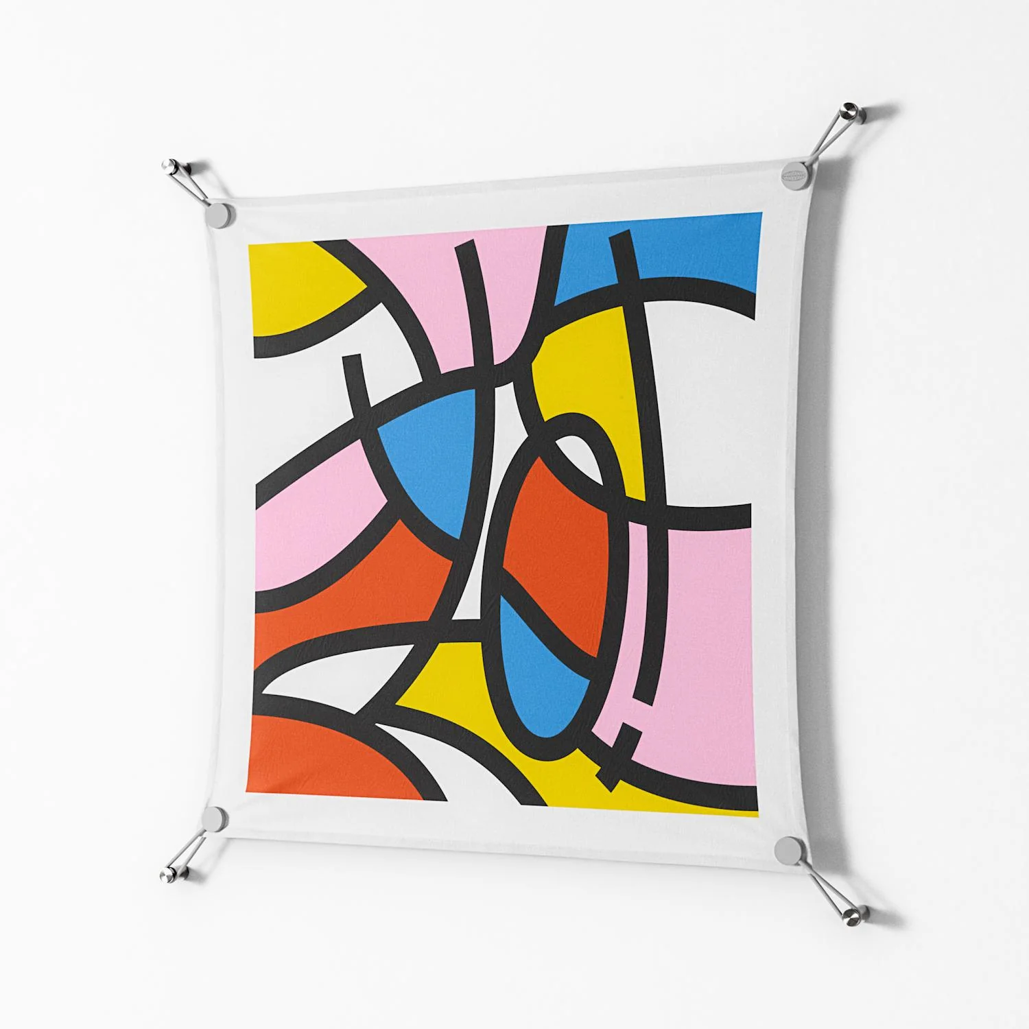 Yo - Work On Wall - Vratislav Pecka - Silver - 70 x 70 cm - Image 2