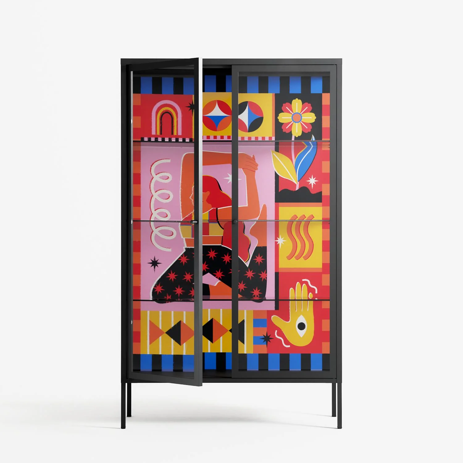 Yoga - Cabinet - Heather Zhou - Antracite - Clear glass - Image 2