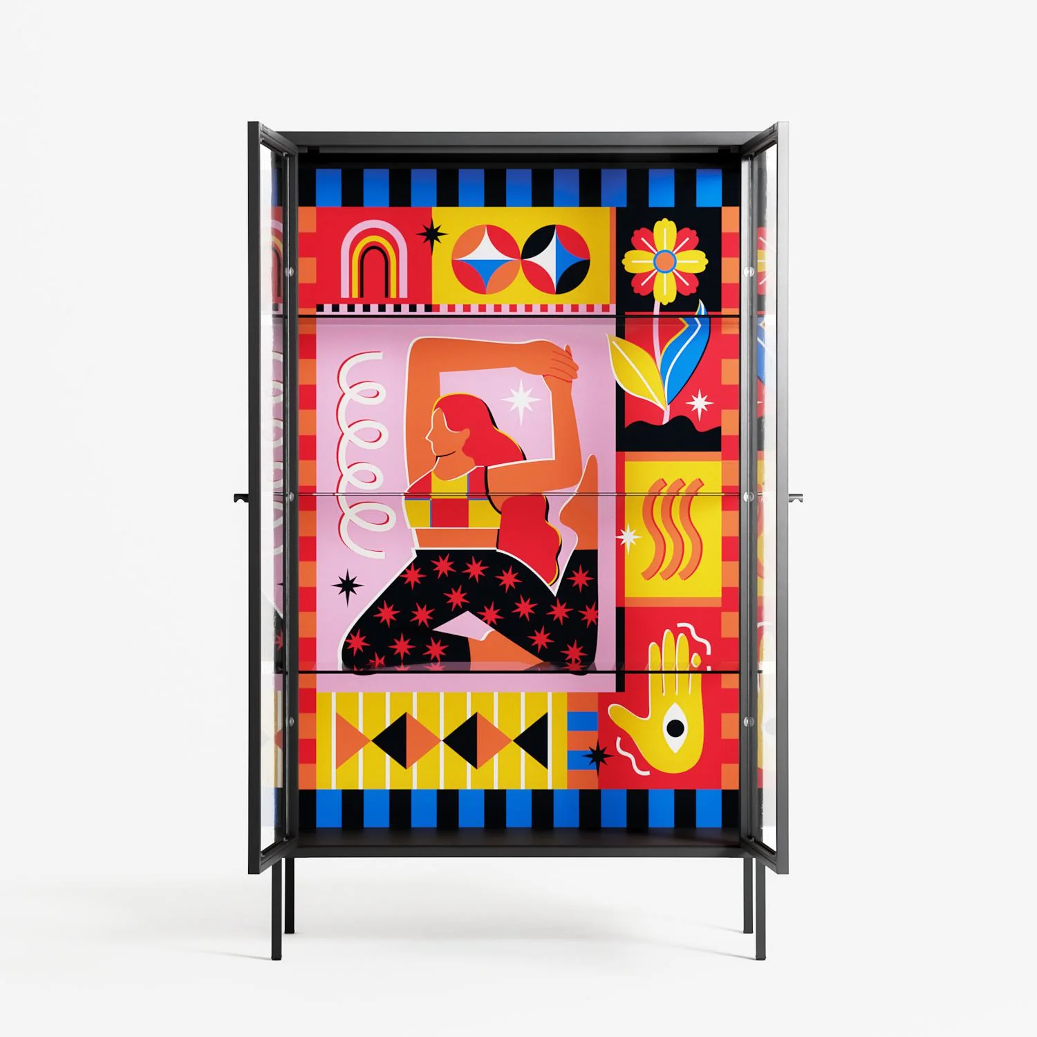 Yoga - Cabinet - Heather Zhou - Antracite - Clear glass - Image 3