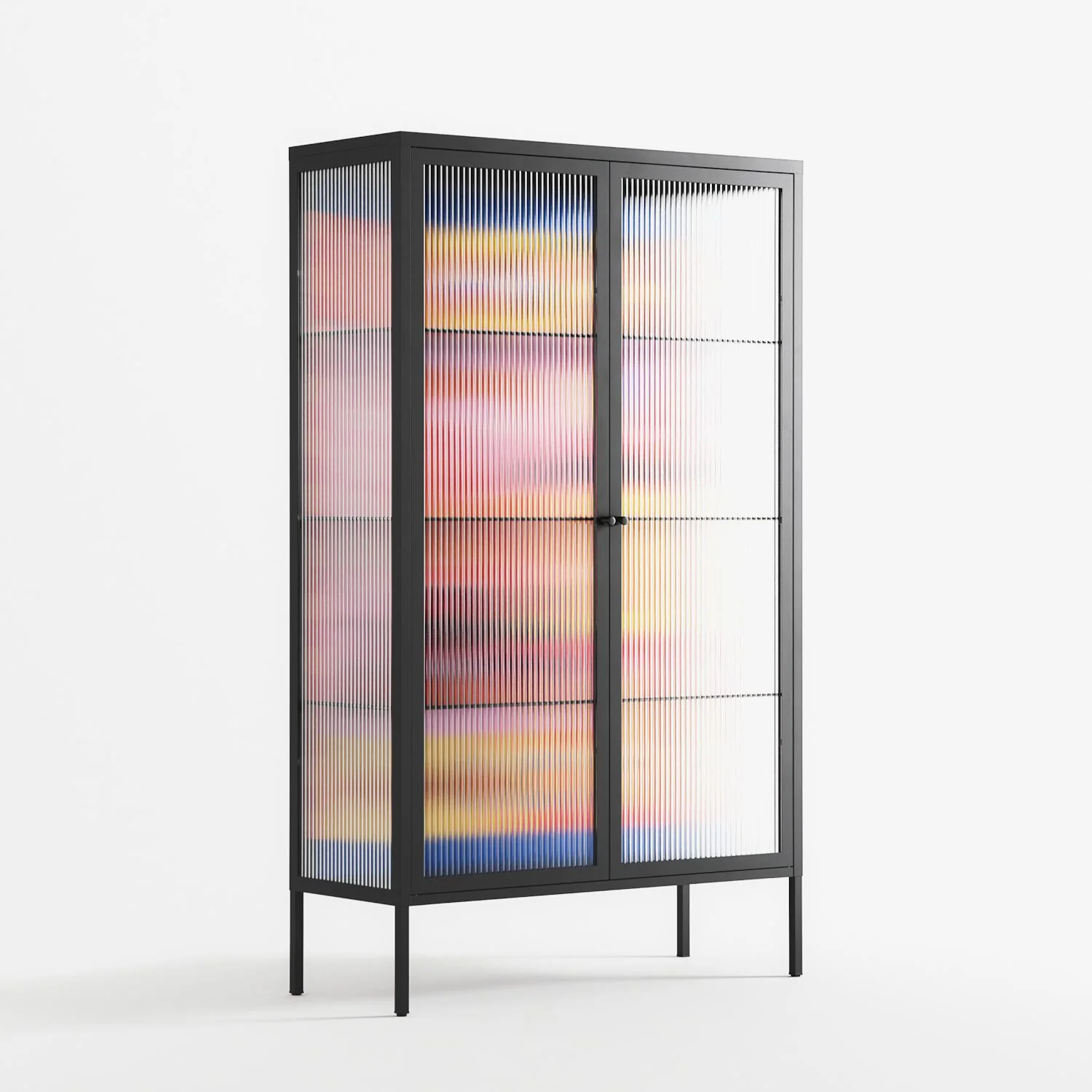 Yoga - Cabinet - Heather Zhou - Antracite - Reeded glass - Image 4