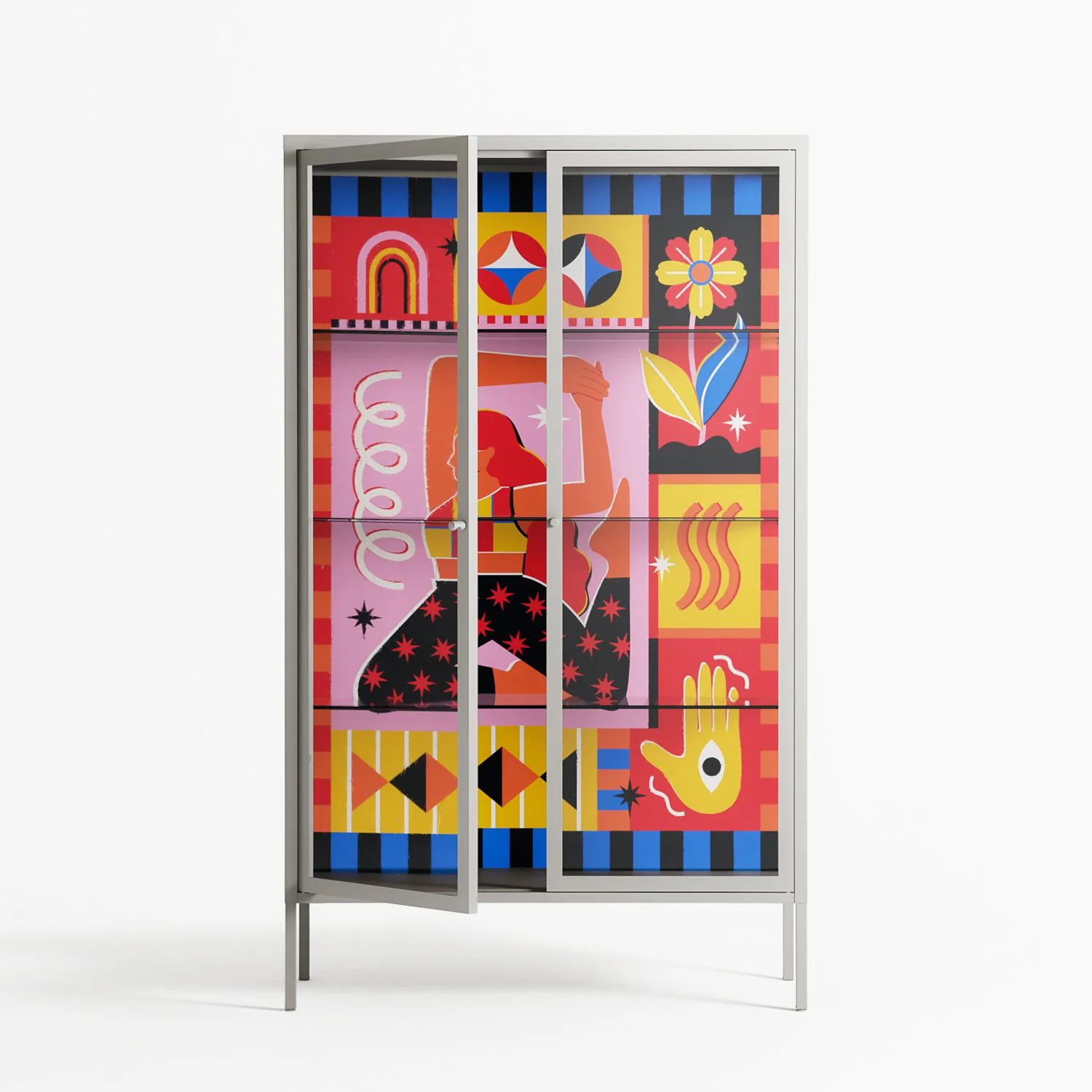 Yoga - Cabinet - Heather Zhou - Chalk - Clear glass - Image 2