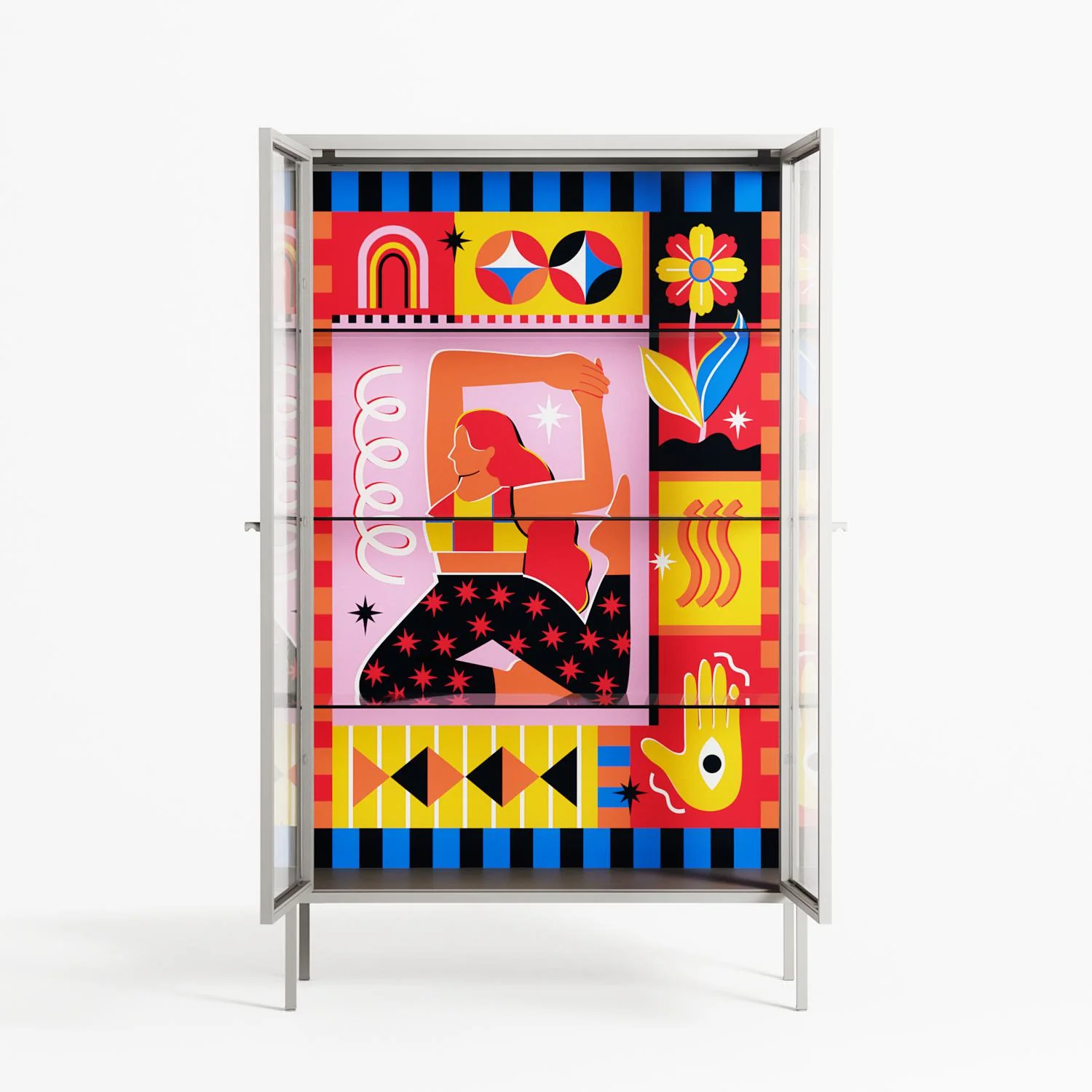 Yoga - Cabinet - Heather Zhou - Chalk - Clear glass - Image 3