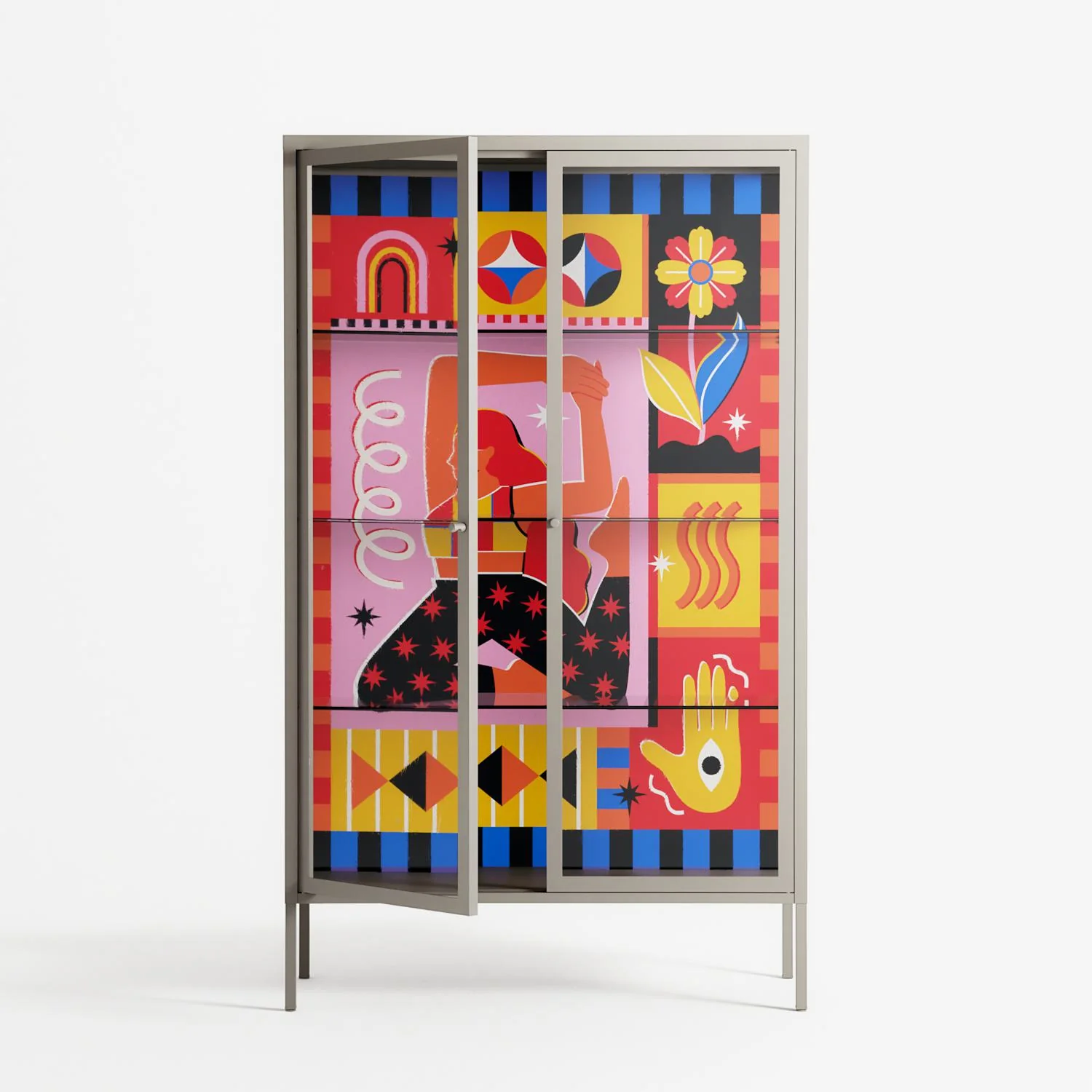 Yoga - Cabinet - Heather Zhou - Pebble - Clear glass - Image 2